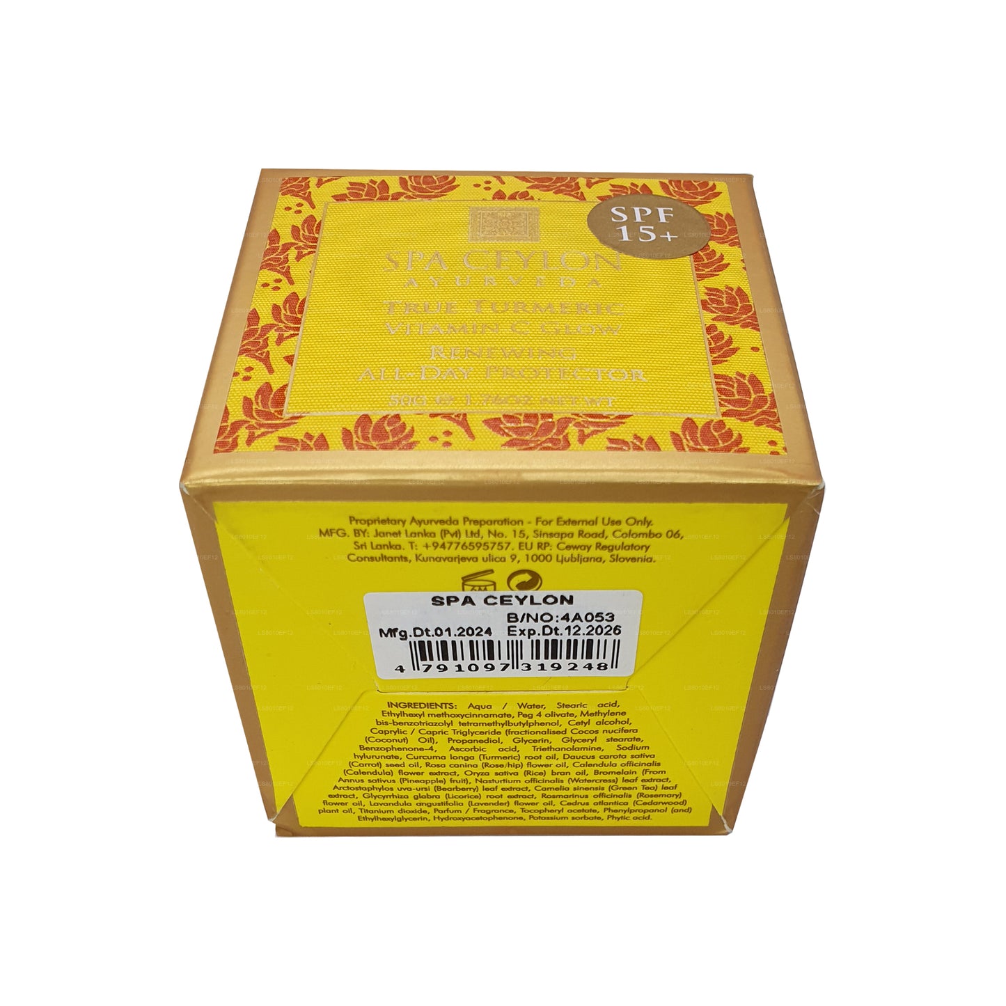 Spa Ceylon True Curcuma Vitamin C Glow Renewing Protector für den ganzen Tag (100 g)