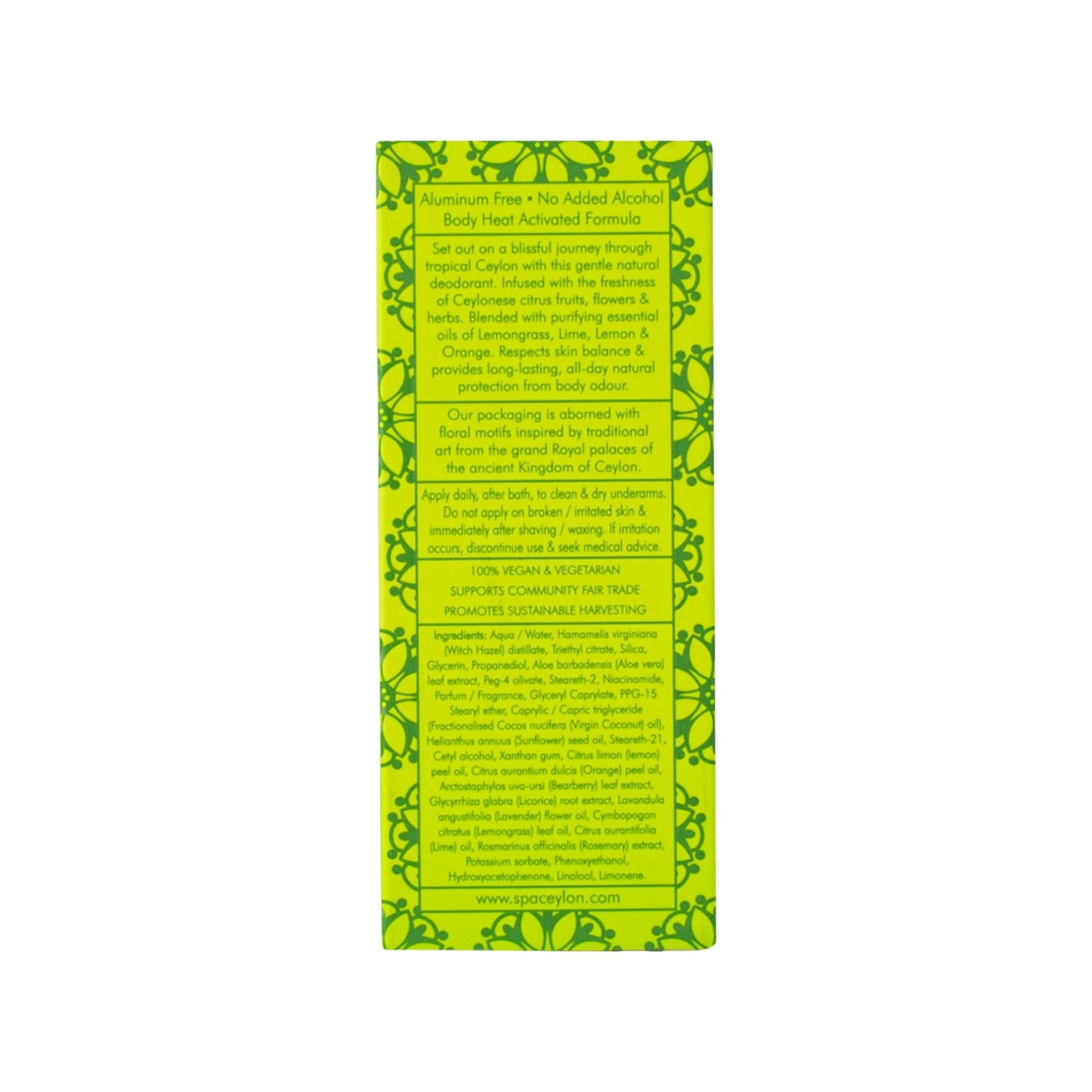 Spa Ceylon Lemongrass Citron Erfrischendes Deodorant (50 ml)
