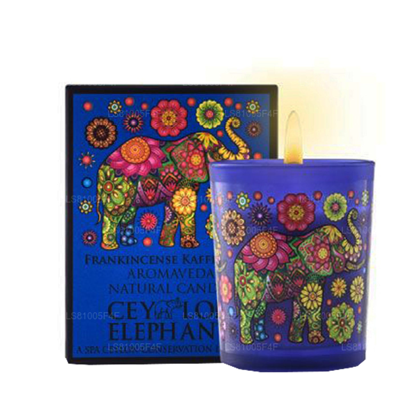 Spa Ceylon Ceylon Elefant Weihrauch Kay Lime – Aromaveda natürliche Kerze (50 g)