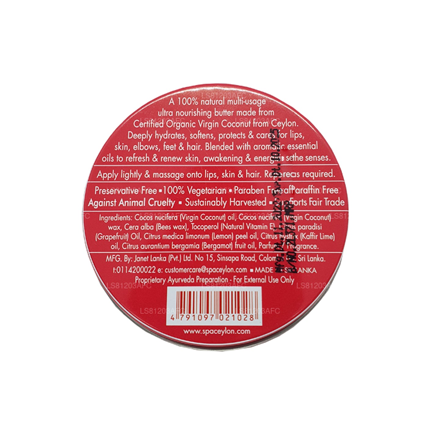 Spa Ceylon Pink Grapefruit Natürliche Kokosnussbutter (25 g)