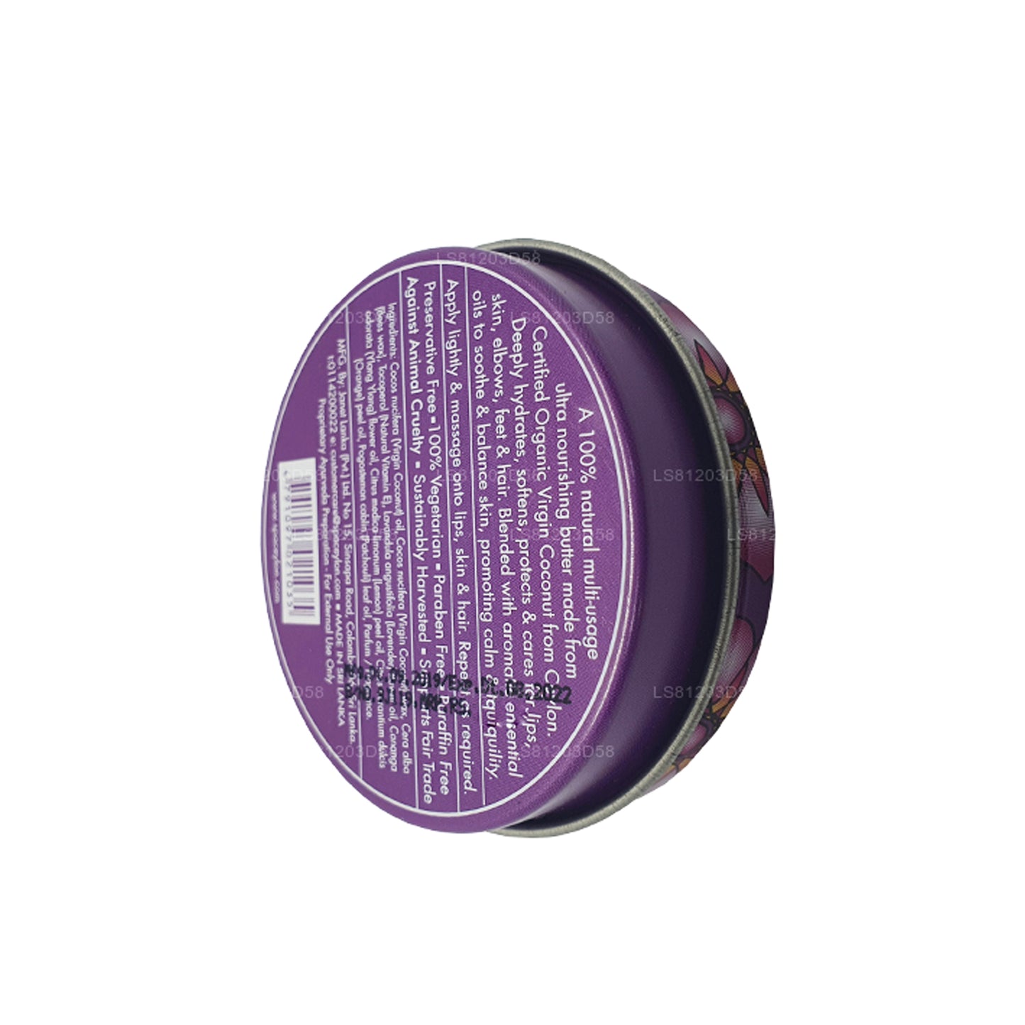 Spa Ceylon Ylang Lavendel Virgin Kokosnussbutter, natürliche Butter (25 g)