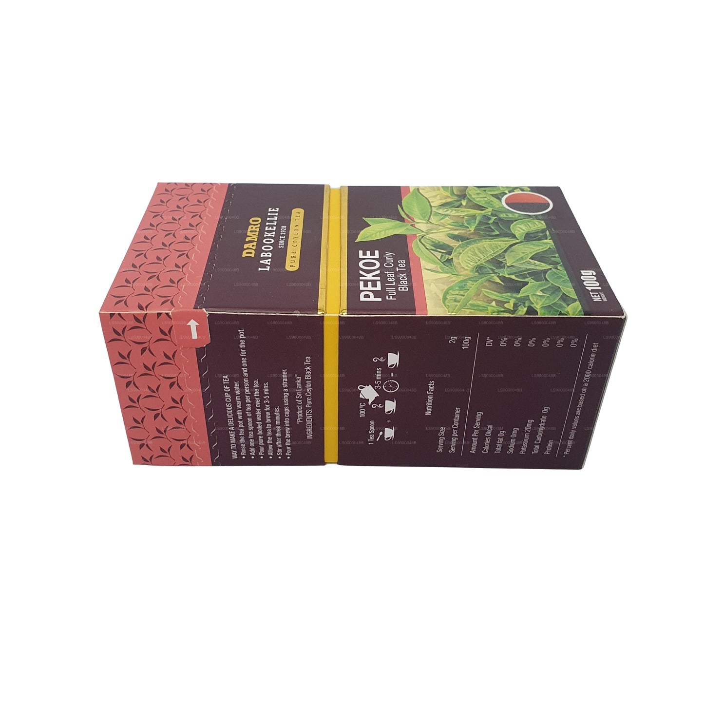 DG Labookellie PEKOE Full Leaf Curly Black Tea (100g)