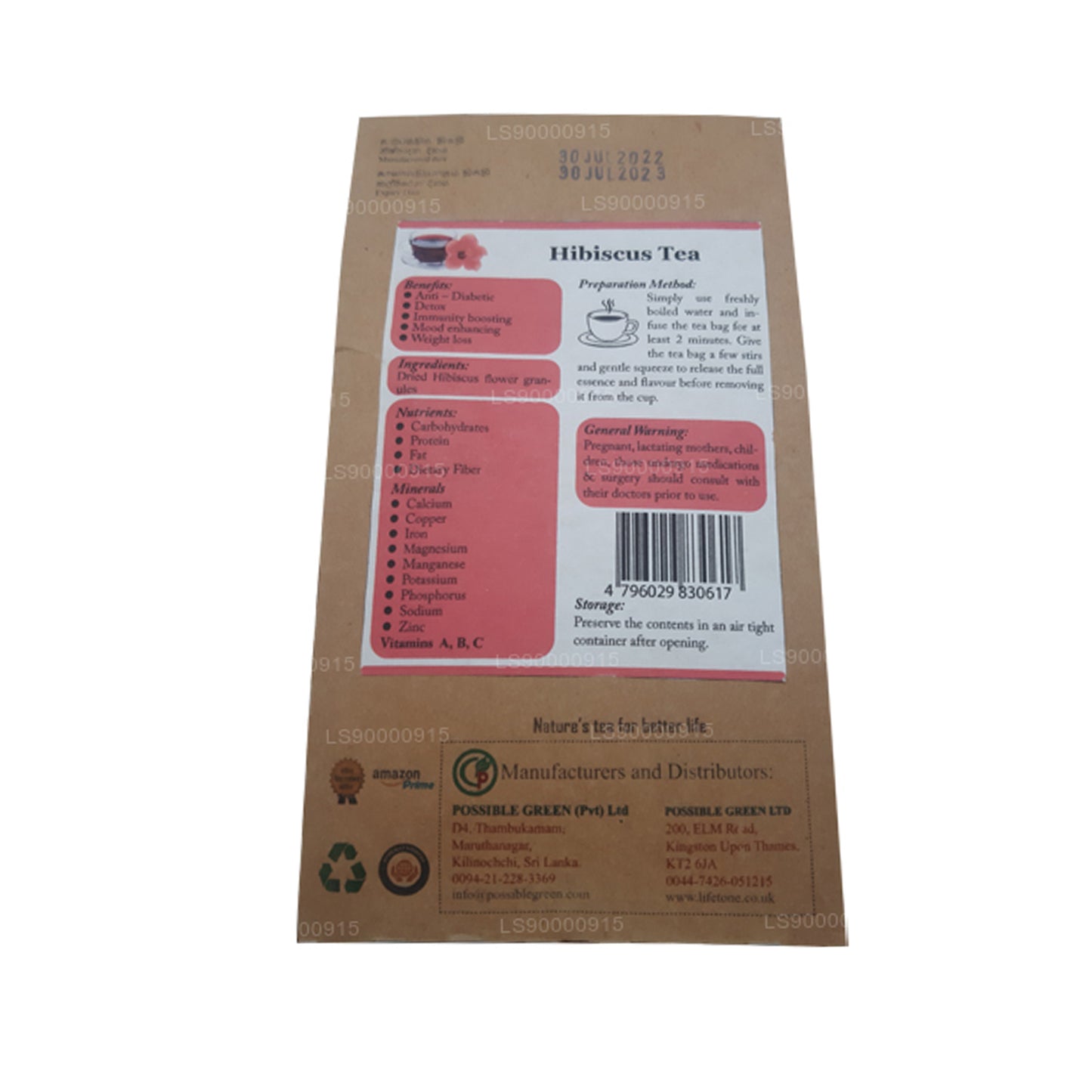 Lifetone Hibiskus-Blumentee (30 g)