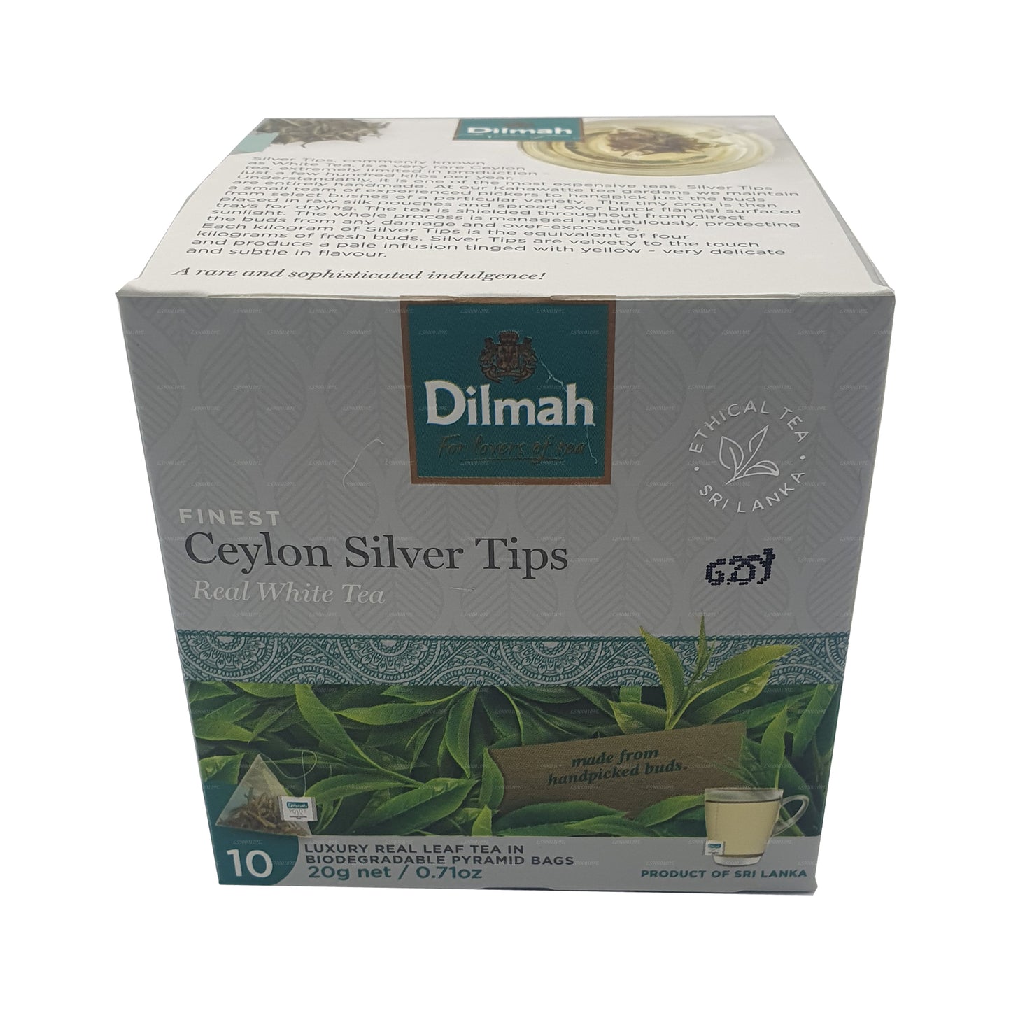 Dilmah Real White Tea Ceylon Silberspitzen (20 g) 10 Teebeutel