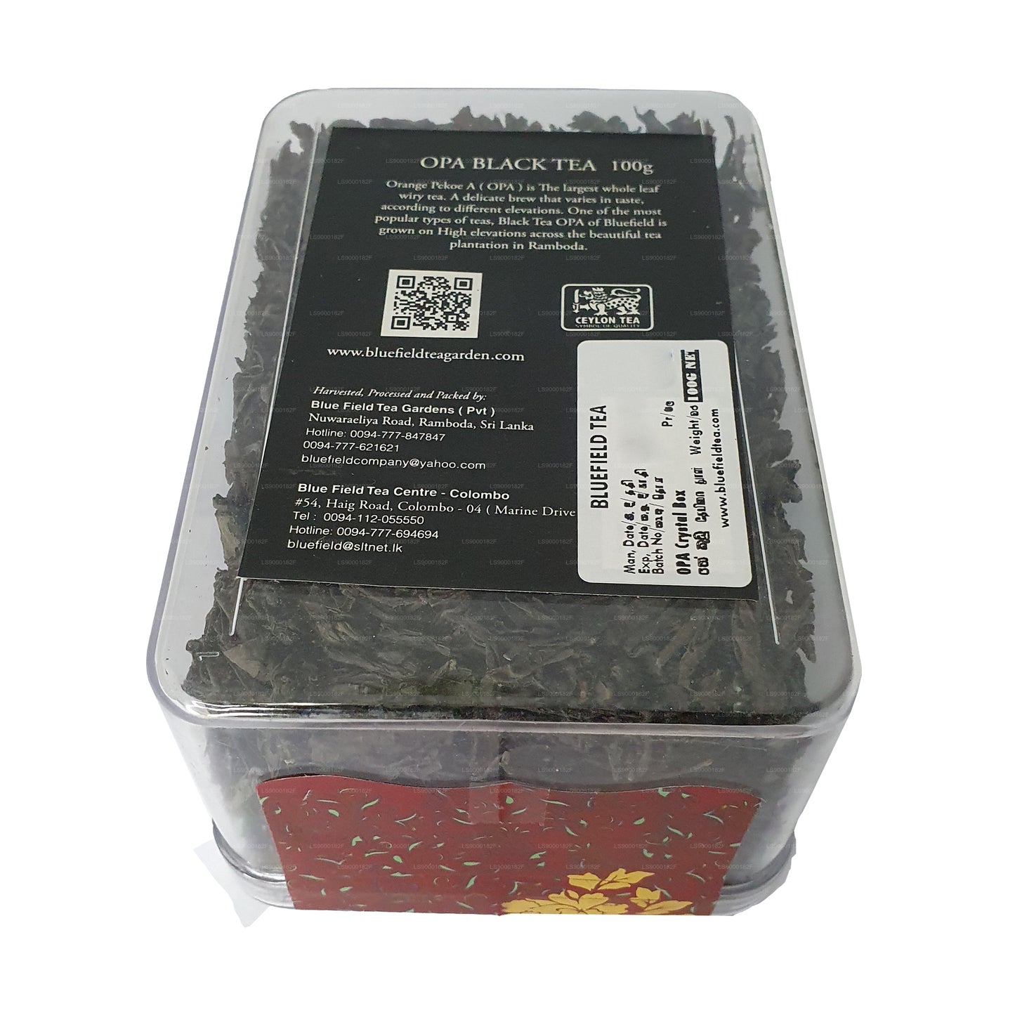 Bluefield Pure Ceylon Schwarztee Orange Pekoe A (100 g)