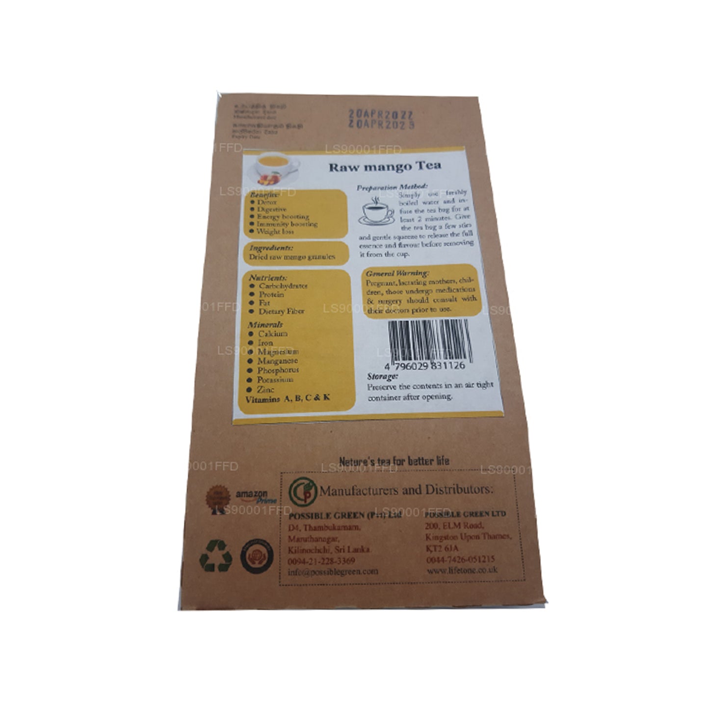 Lifetone Roher Mangotee (40g)