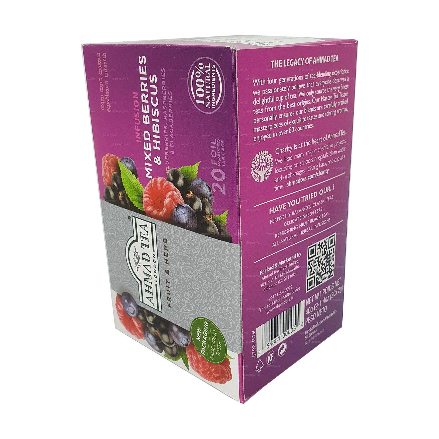 Ahmad Tea Gemischte Beeren & Hibiskus (40g) 20 Folienteebeutel