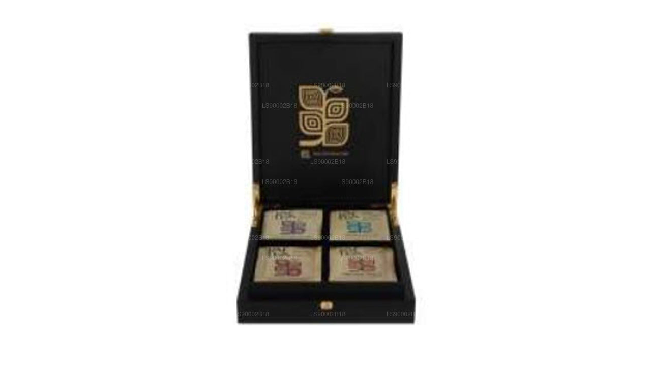 Jaf Tea Präsentator aus Holz mit geschlossener Oberseite und 4 Fächern