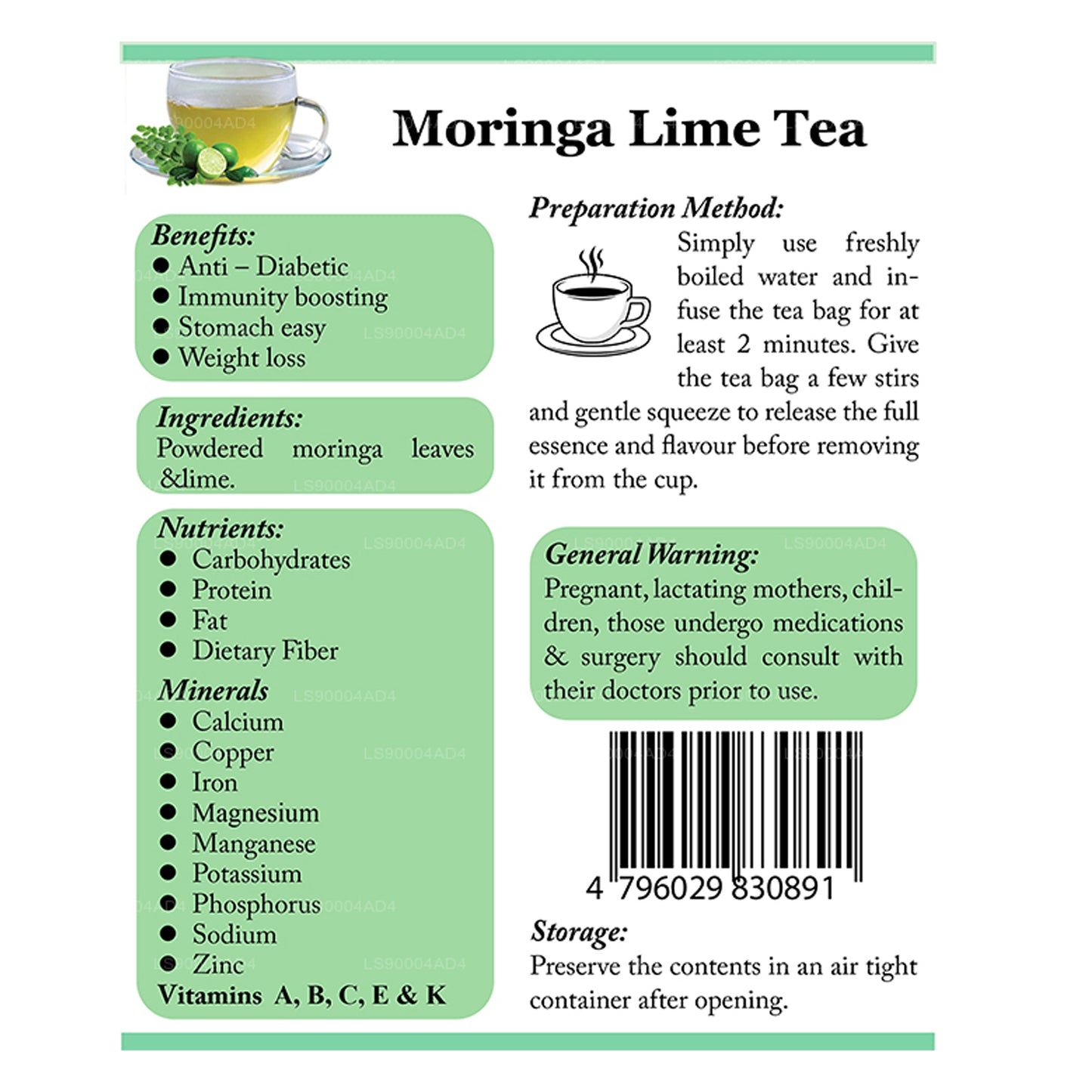 Lifetone Moringa-Limetten-Tee (40g)