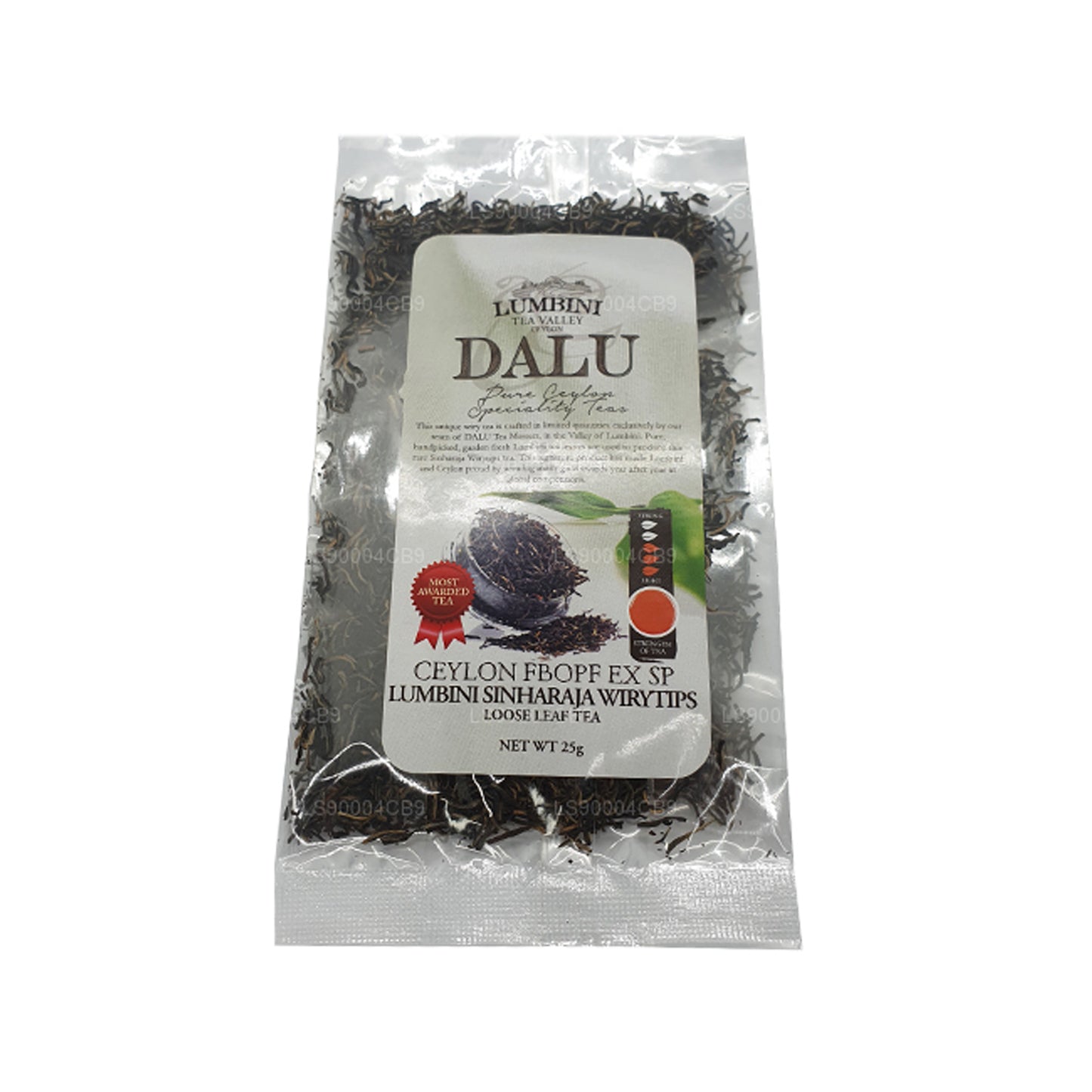 Schwarzer Tee der Güteklasse Lumbini Sinharaja Wiry Tips (FBOPF EX SP) (25 g)