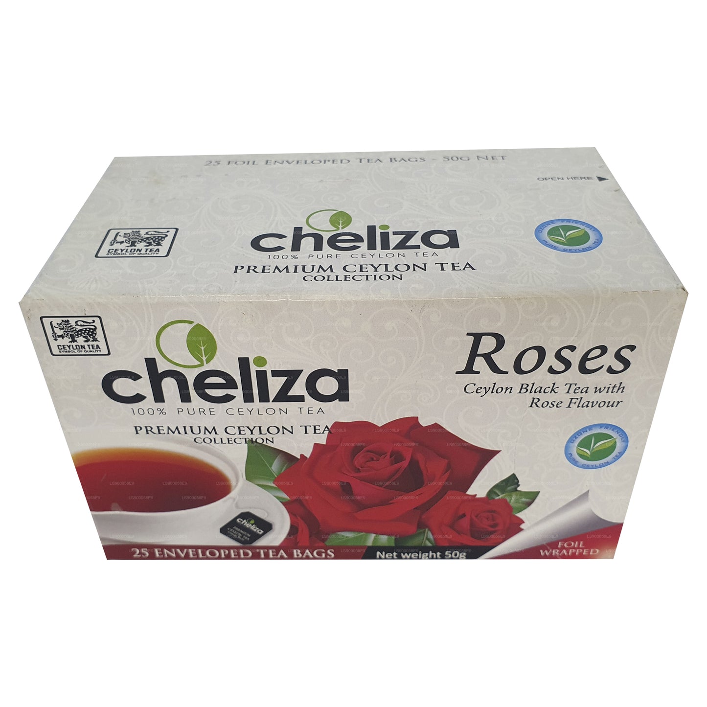 Cheliza Ceylon Schwarztee mit Rosengeschmack (50g) 25 Teebeutel