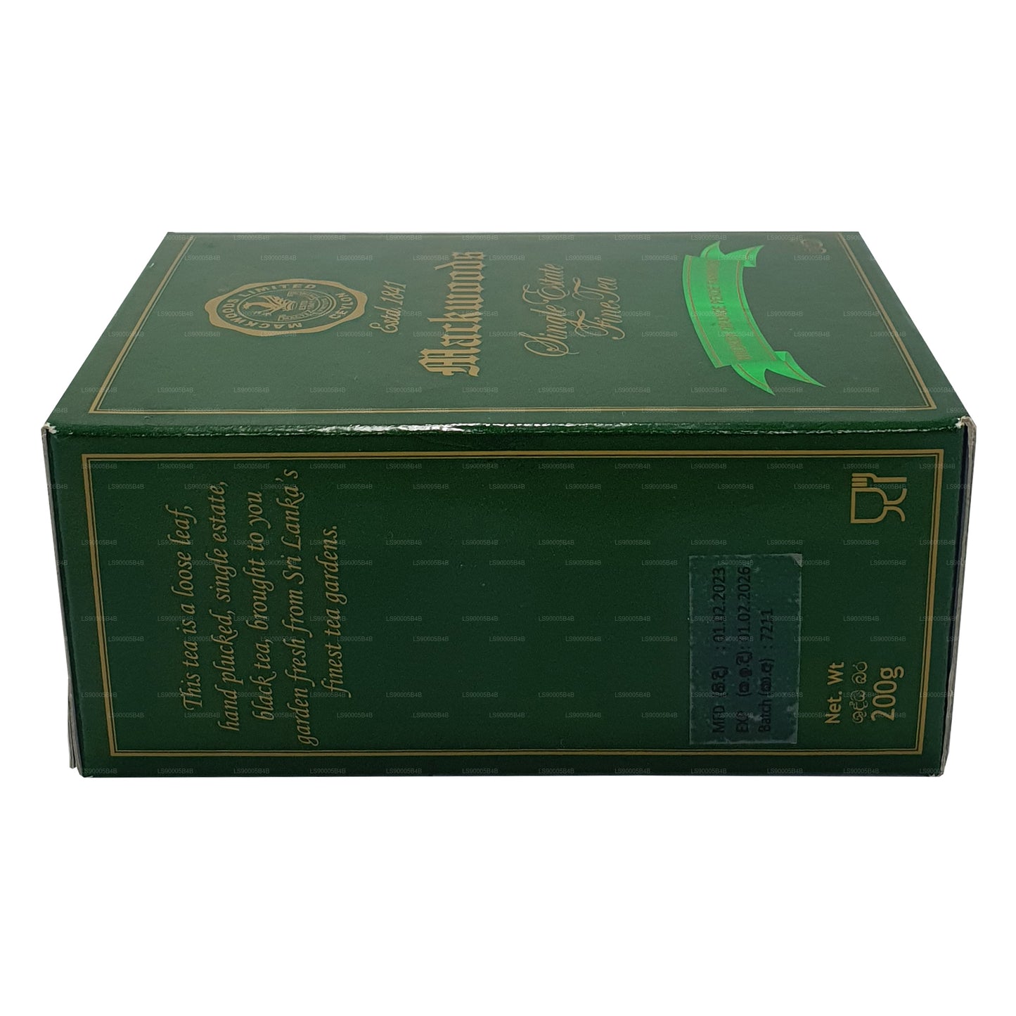 Mackwoods Single Estate Broken Orange Pekoe Fannings (BOPF) Loseblatt-Ceylon-Schwarztee (200 g)