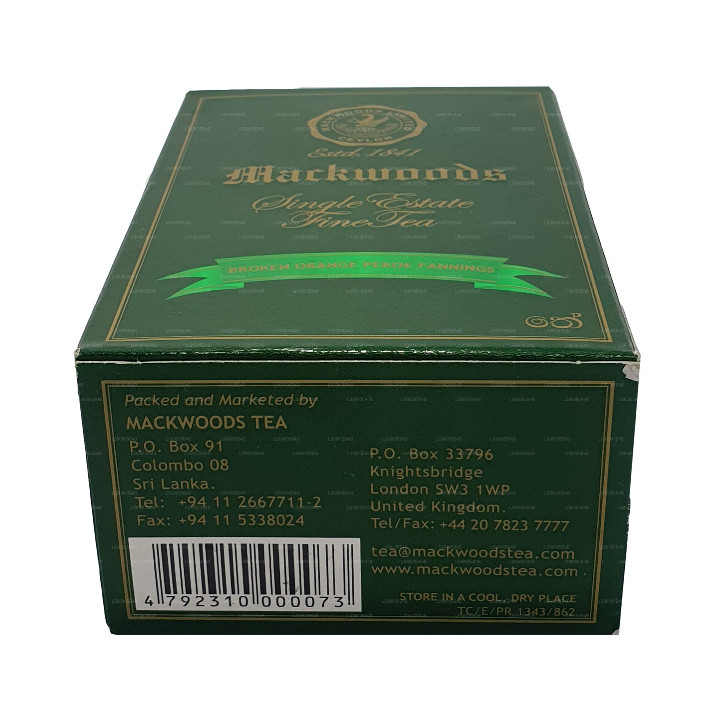 Mackwoods Single Estate Broken Orange Pekoe Fannings (BOPF) Loseblatt-Ceylon-Schwarztee (200 g)