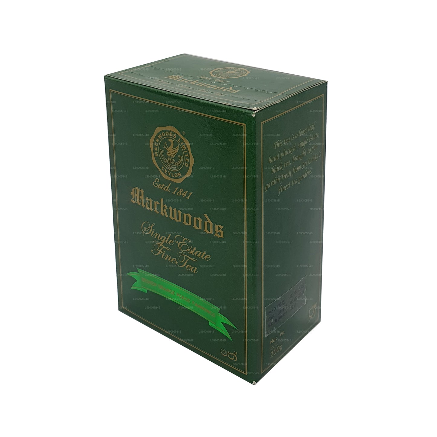 Mackwoods Single Estate Broken Orange Pekoe Fannings (BOPF) Loseblatt-Ceylon-Schwarztee (200 g)