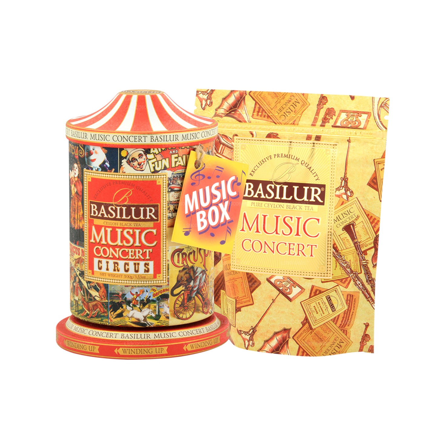 Basilur Personal Caddy „Musikkonzert – Zirkus“ (100 g).