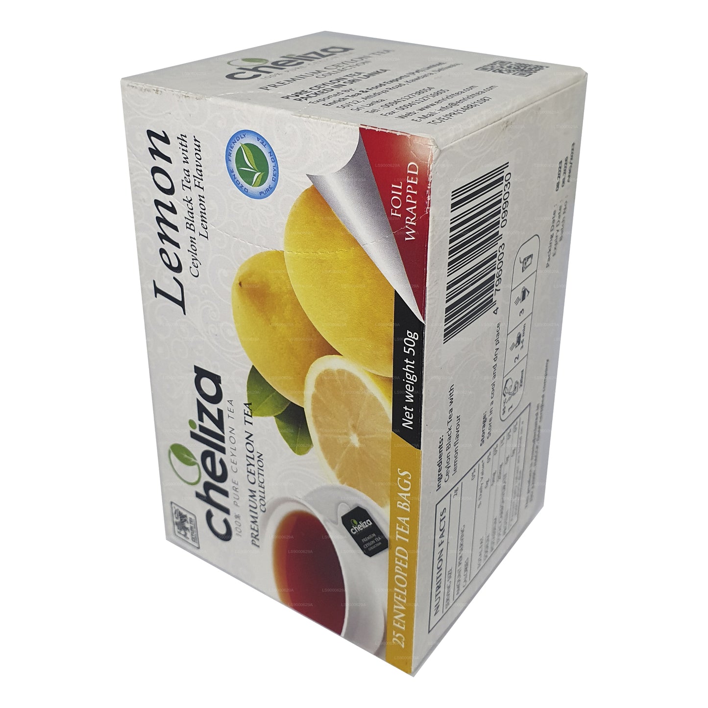 Cheliza Ceylon Schwarztee mit Zitronengeschmack (50g) 25 Teebeutel