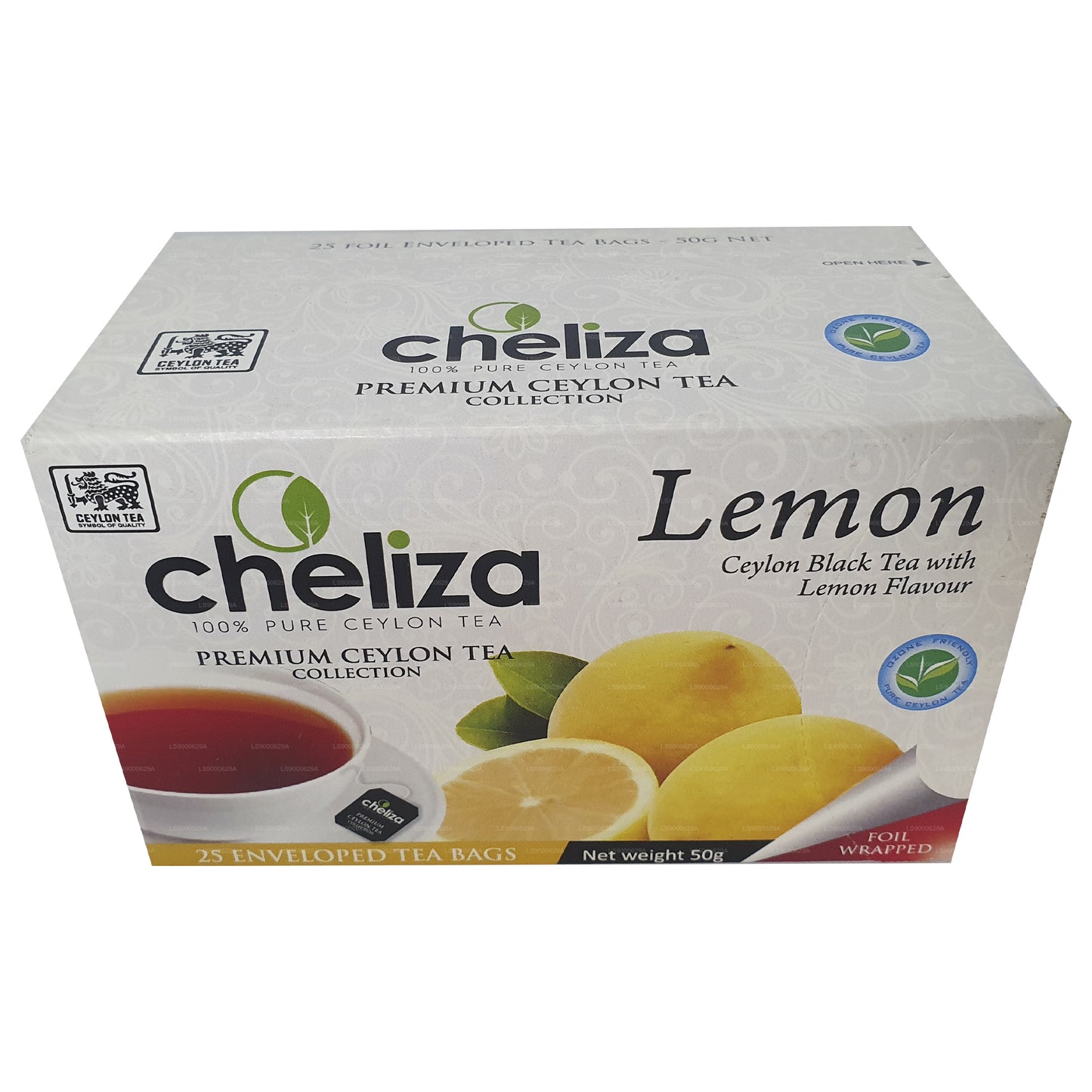Cheliza Ceylon Schwarztee mit Zitronengeschmack (50g) 25 Teebeutel
