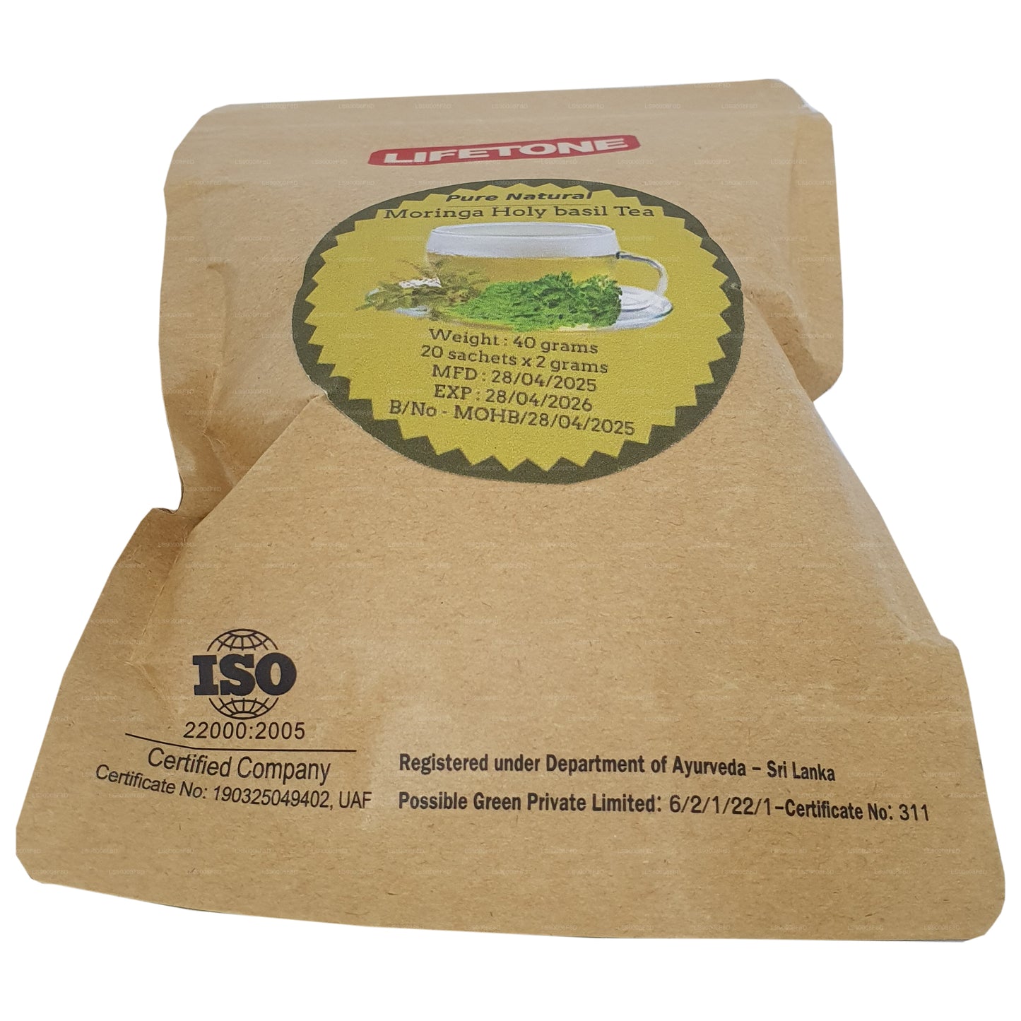 Lifetone Moringa Heiliger Basilikum-Tee (40 g)