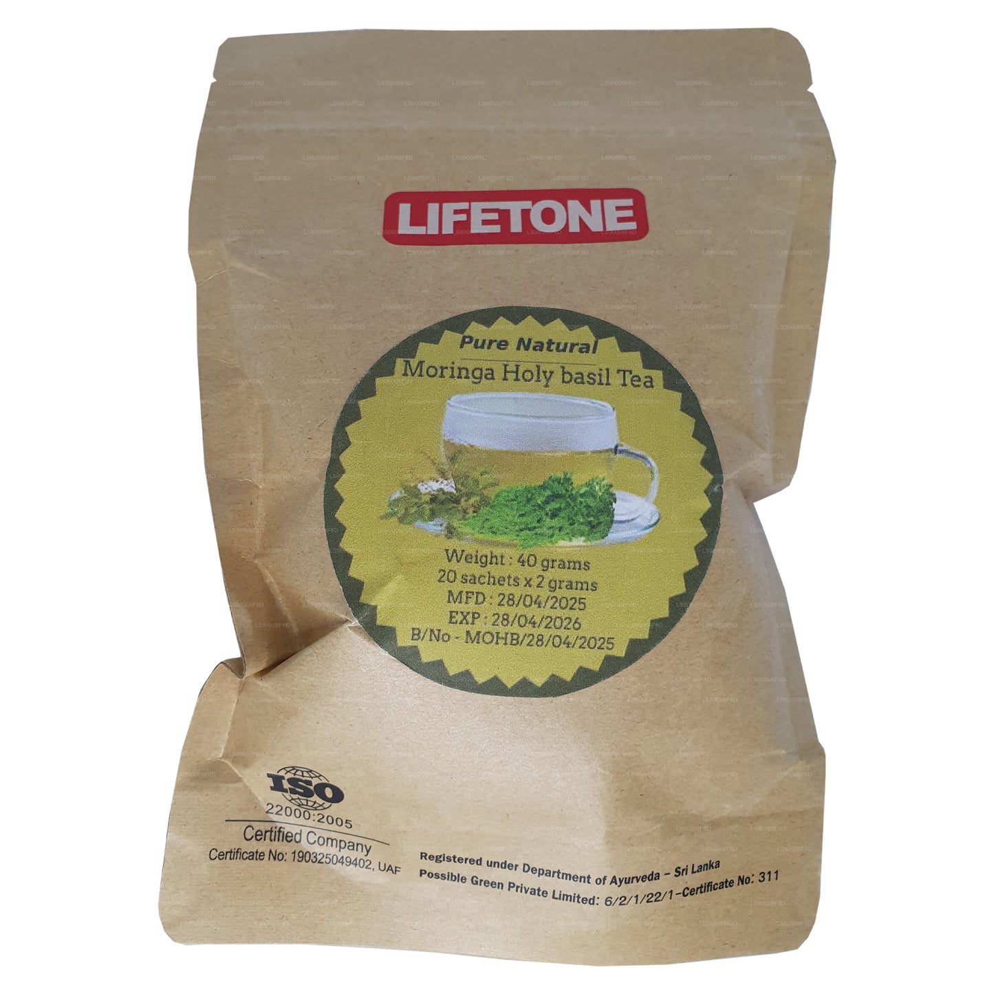 Lifetone Moringa Heiliger Basilikum-Tee (40 g)