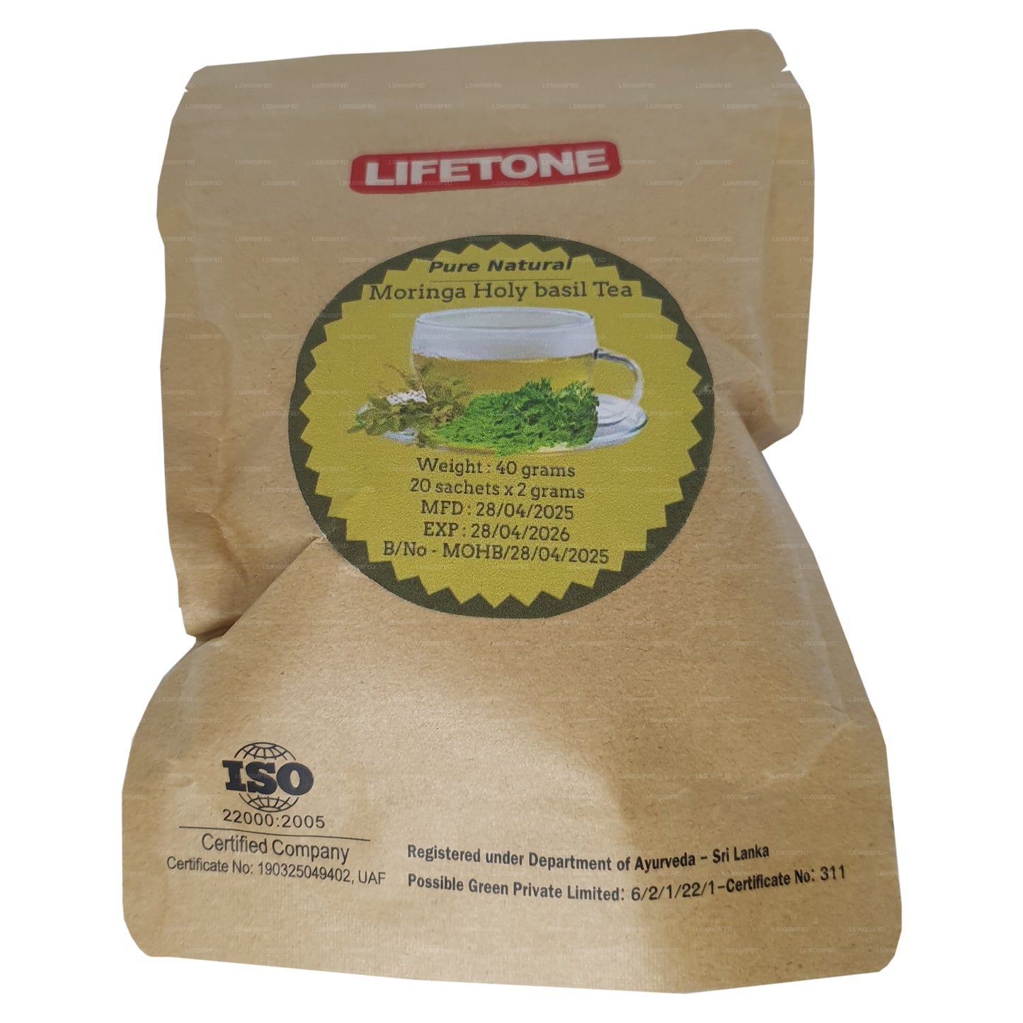 Lifetone Moringa Heiliger Basilikum-Tee (40 g)