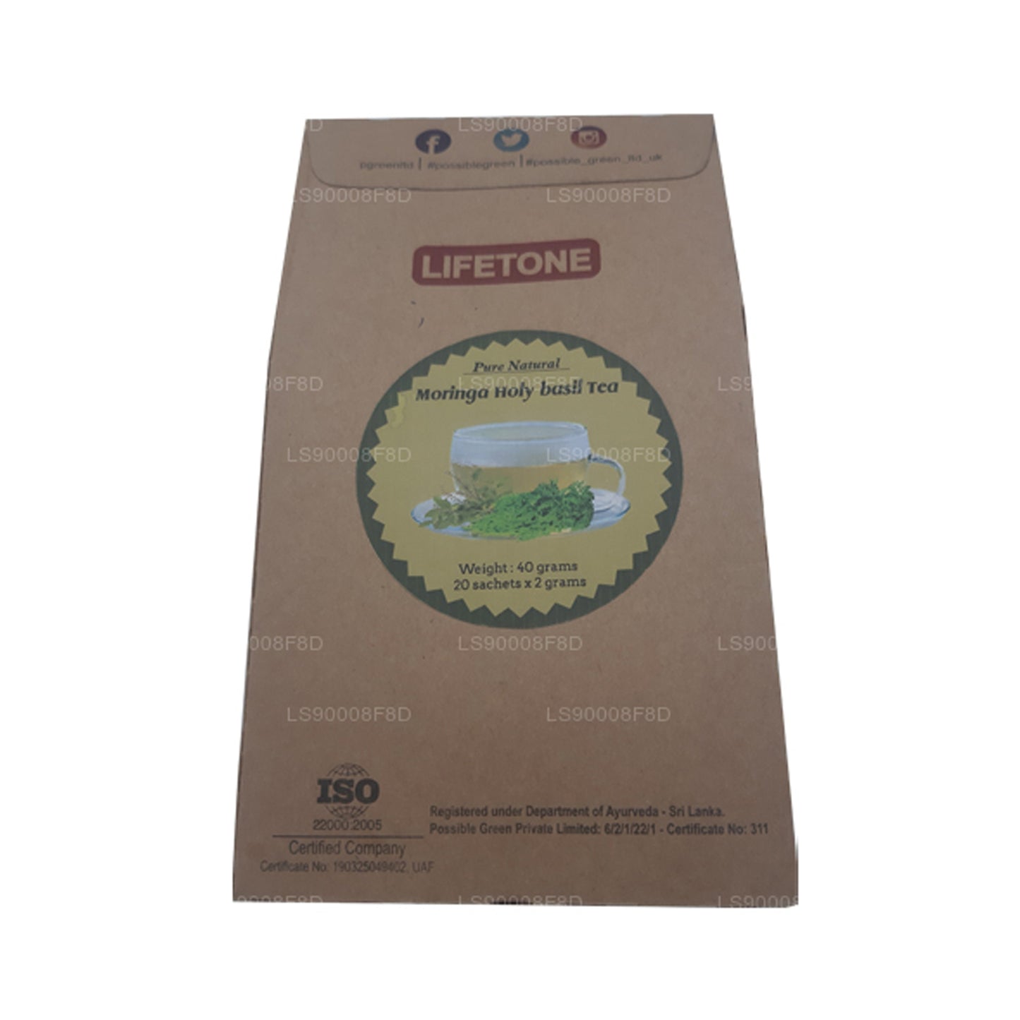 Lifetone Moringa Heiliger Basilikum-Tee (40 g)