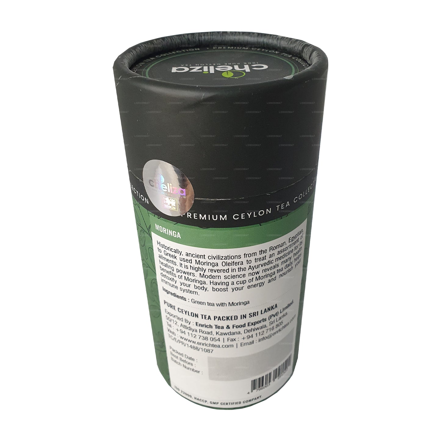 Cheliza Grüner Tee mit Moringa Dose (50g) 20 Teebeutel