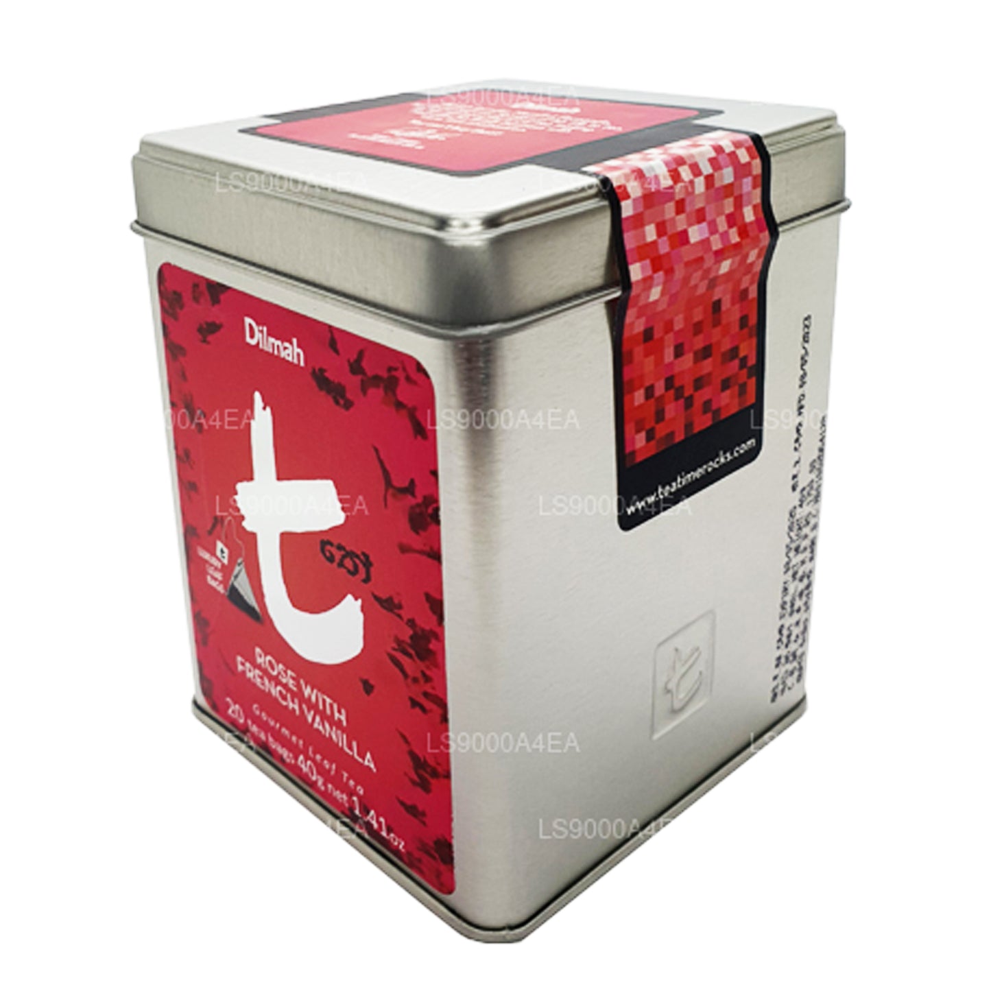 Dilmah T-Serie Rose mit französischer Vanille 20 Teebeutel Blatttee (40 g)