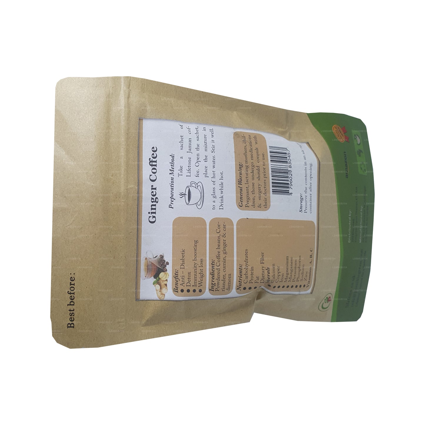 Lifetone Ingwerkaffee (40 g) 20 Teebeutel