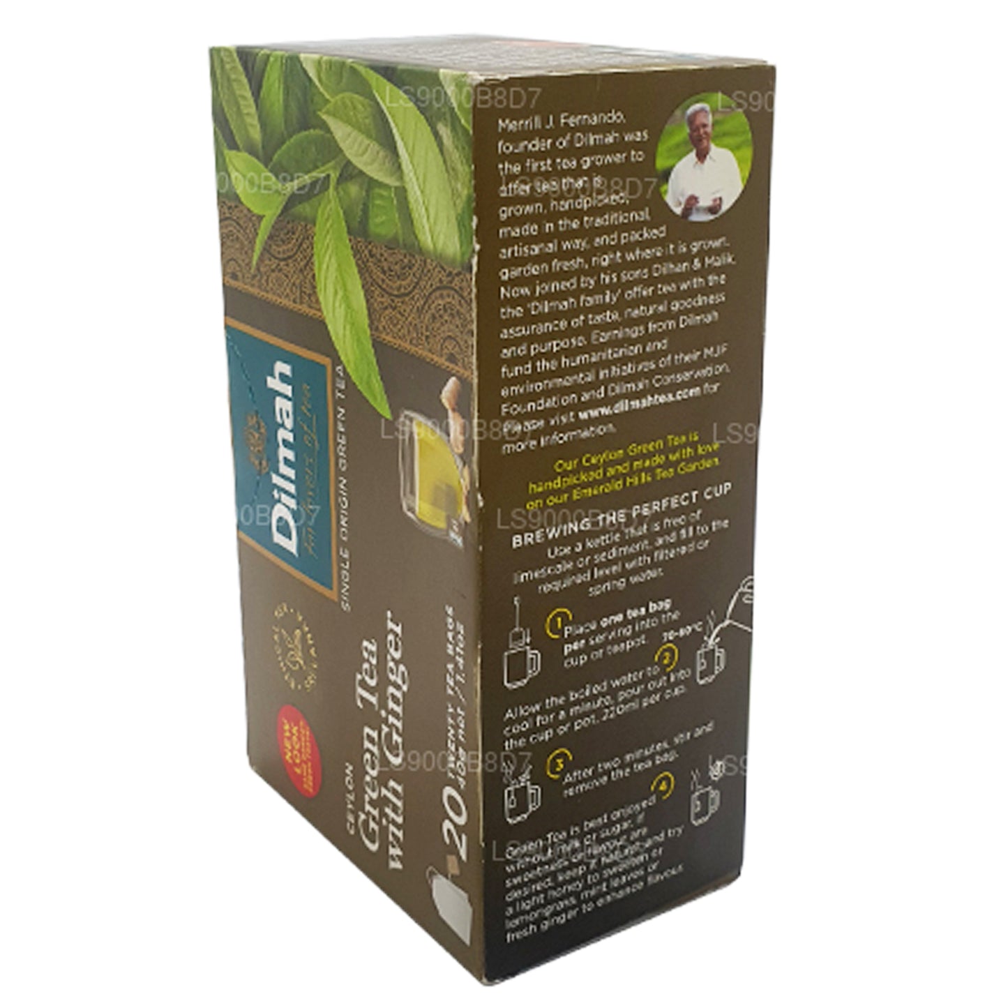 Dilmah Grüner Tee mit Ingwer (40 g), 20 Teebeutel