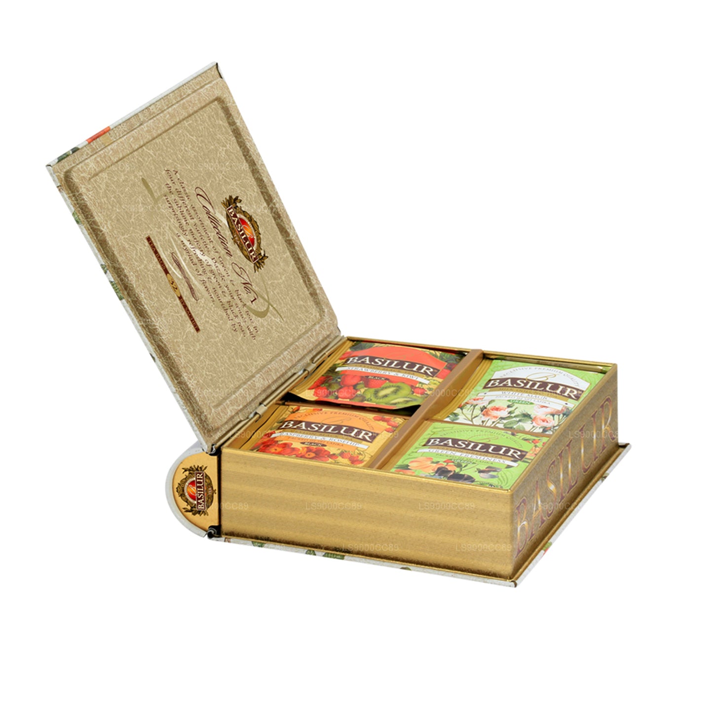 Basilur Verschiedene Schwarz- und Grüntees, Teebuch-Kollektion Nr. 1 (56 g), 32 Teebeutel