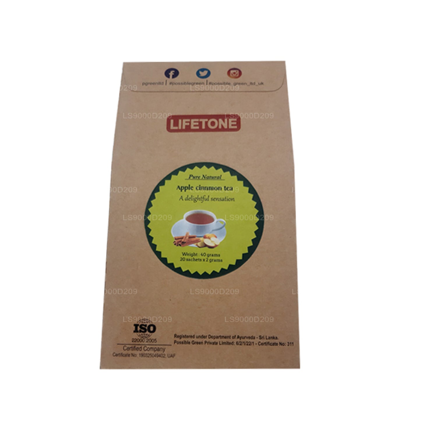 Lifetone Apfel-Zimt-Tee (40g)