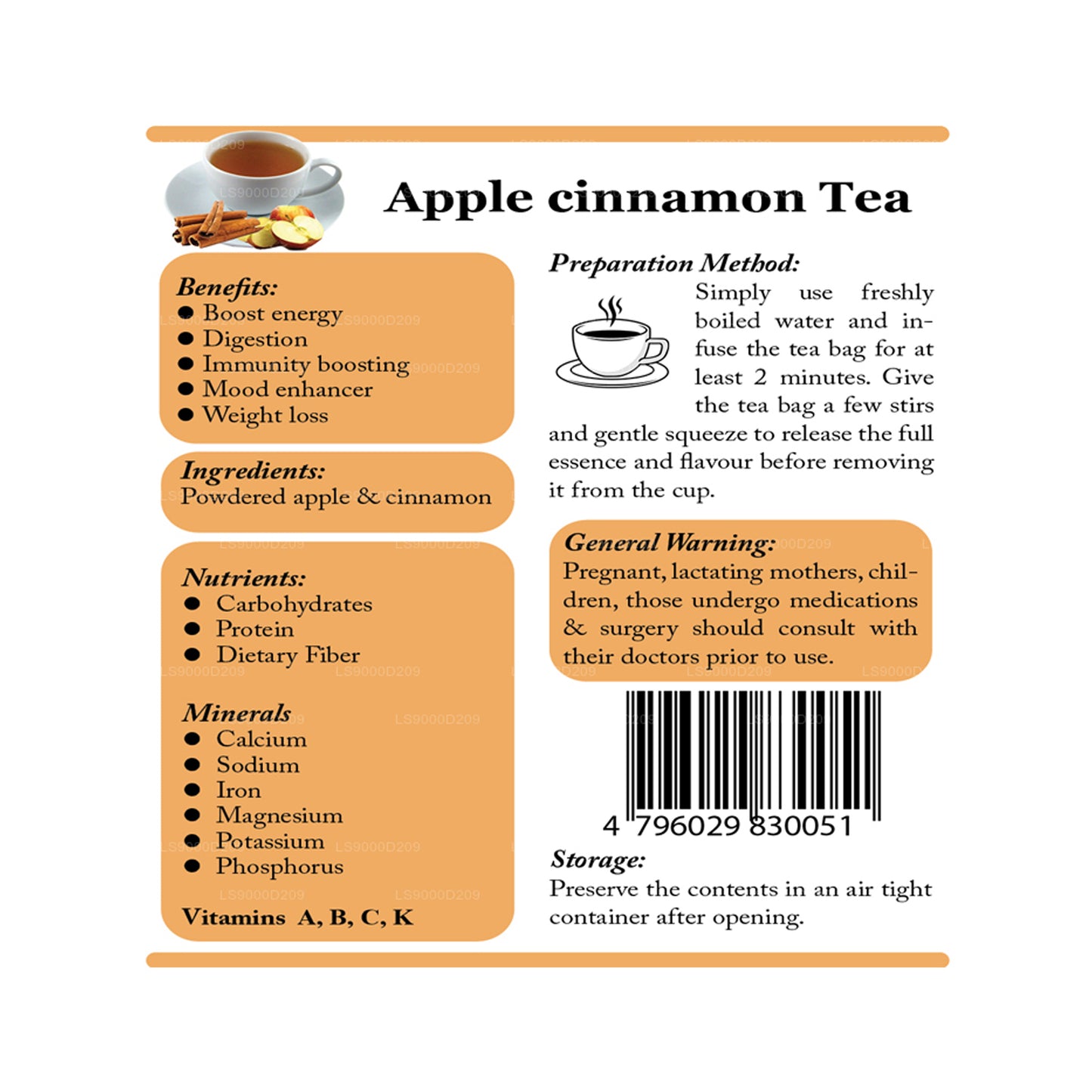 Lifetone Apfel-Zimt-Tee (40g)