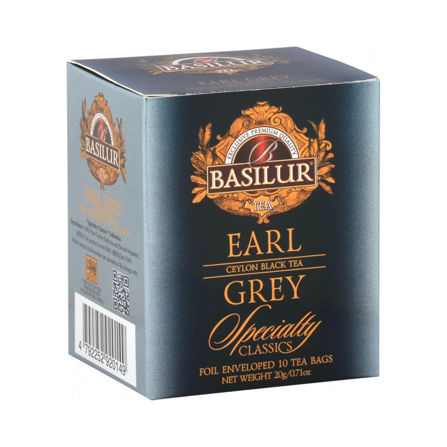 Basilur Specialty Classics – Teebeutel – FLBT – Folienumhüllung – Earl Grey (20 g)