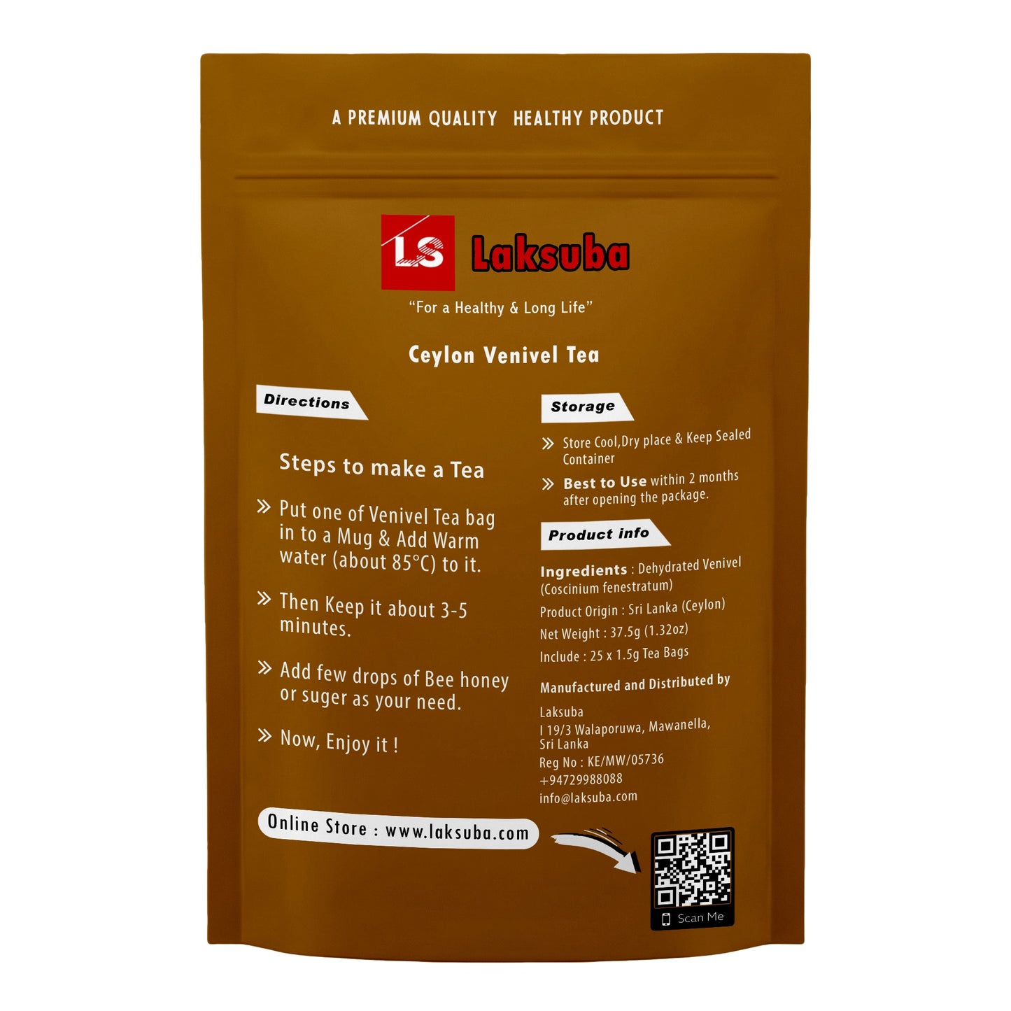 Laksuba Ceylon Venivel Tee (37,5 g) 25 Teebeutel