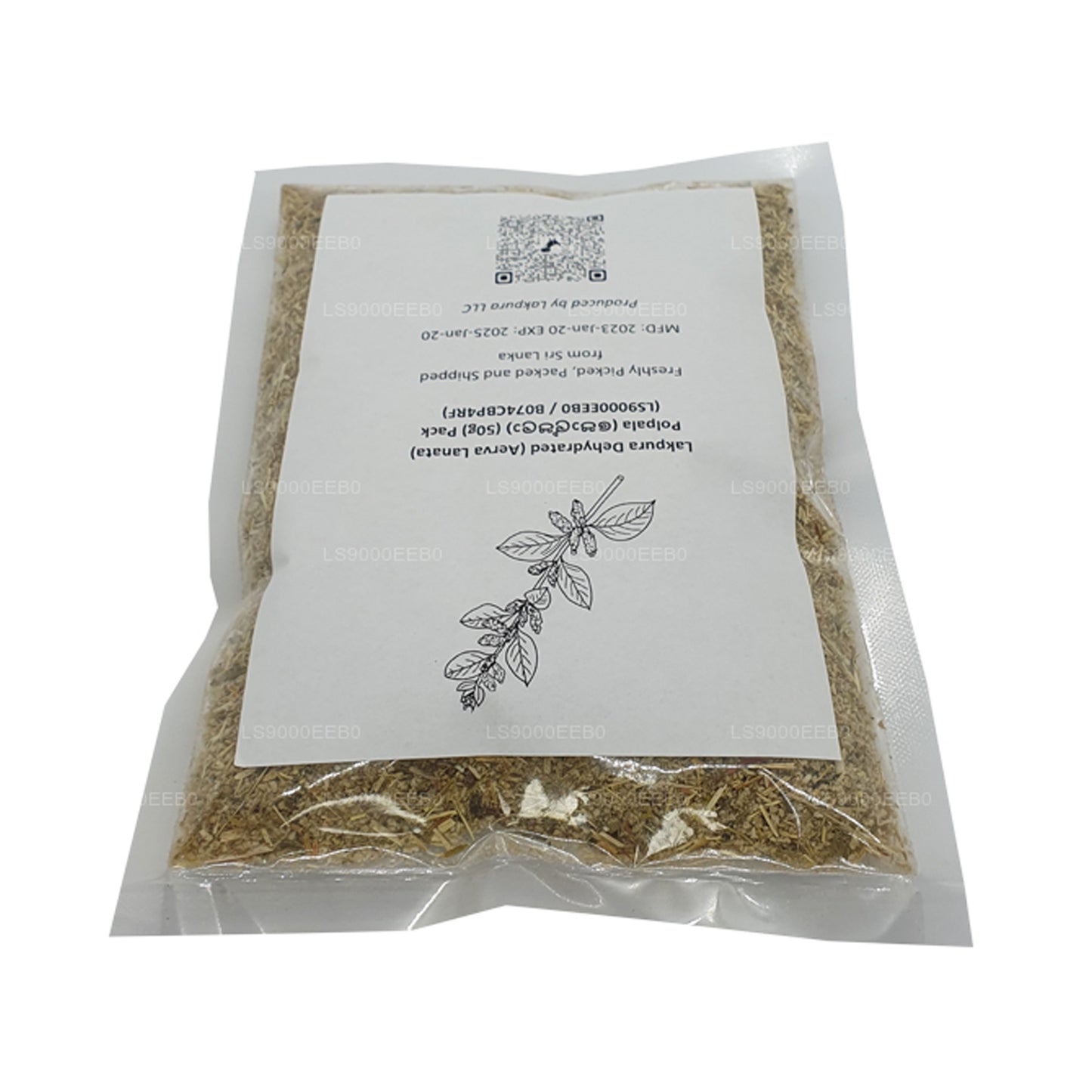 Lakpura Dehydrierte (Aerva Lanata) Polpala (100 g) Packung