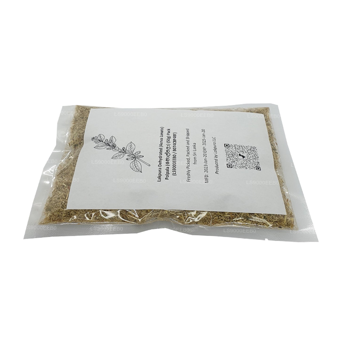 Lakpura Dehydrierte (Aerva Lanata) Polpala (100 g) Packung