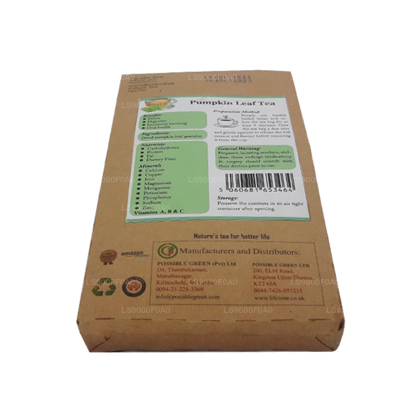 Lifetone Kürbisblatttee (40g)