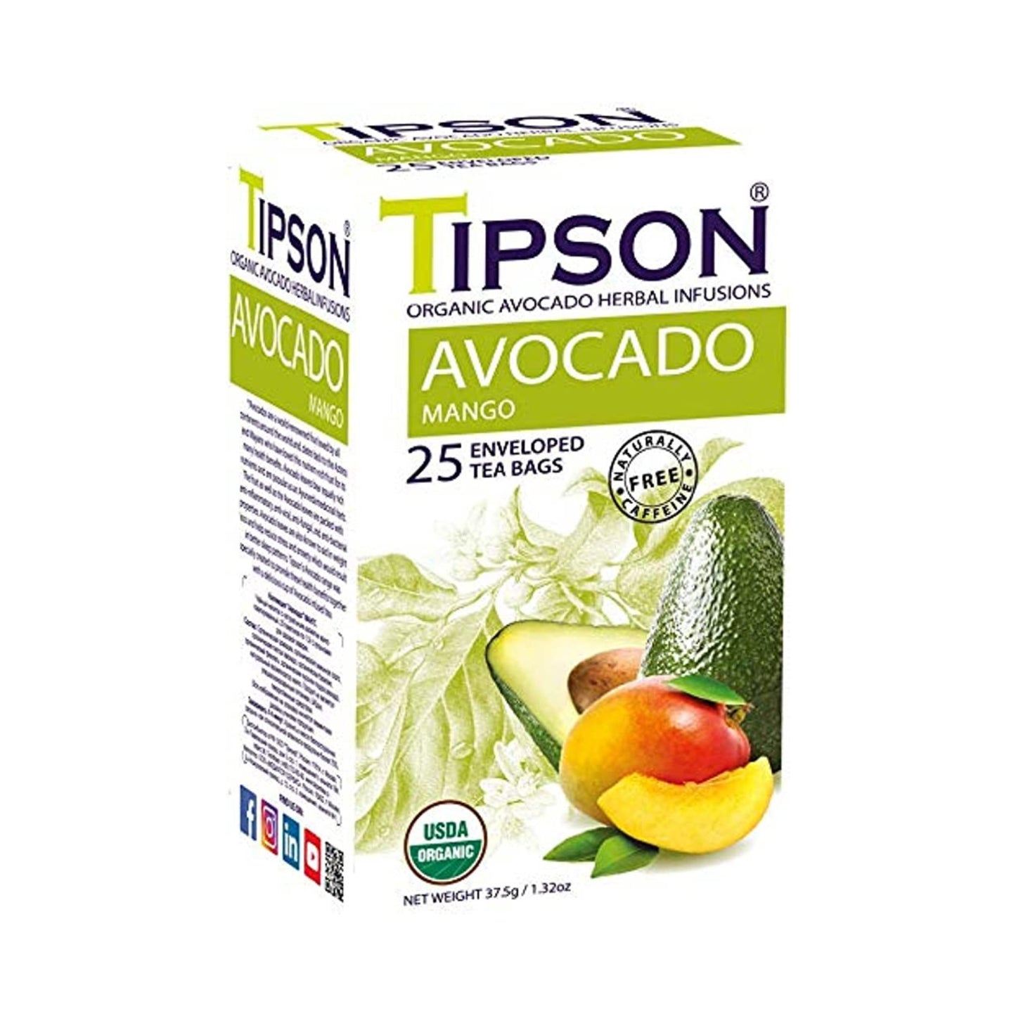 TIPSON – HERBAL – AVOCADO – BOX – FTBH – F&PE – BIO – MANGO (37,5 g)