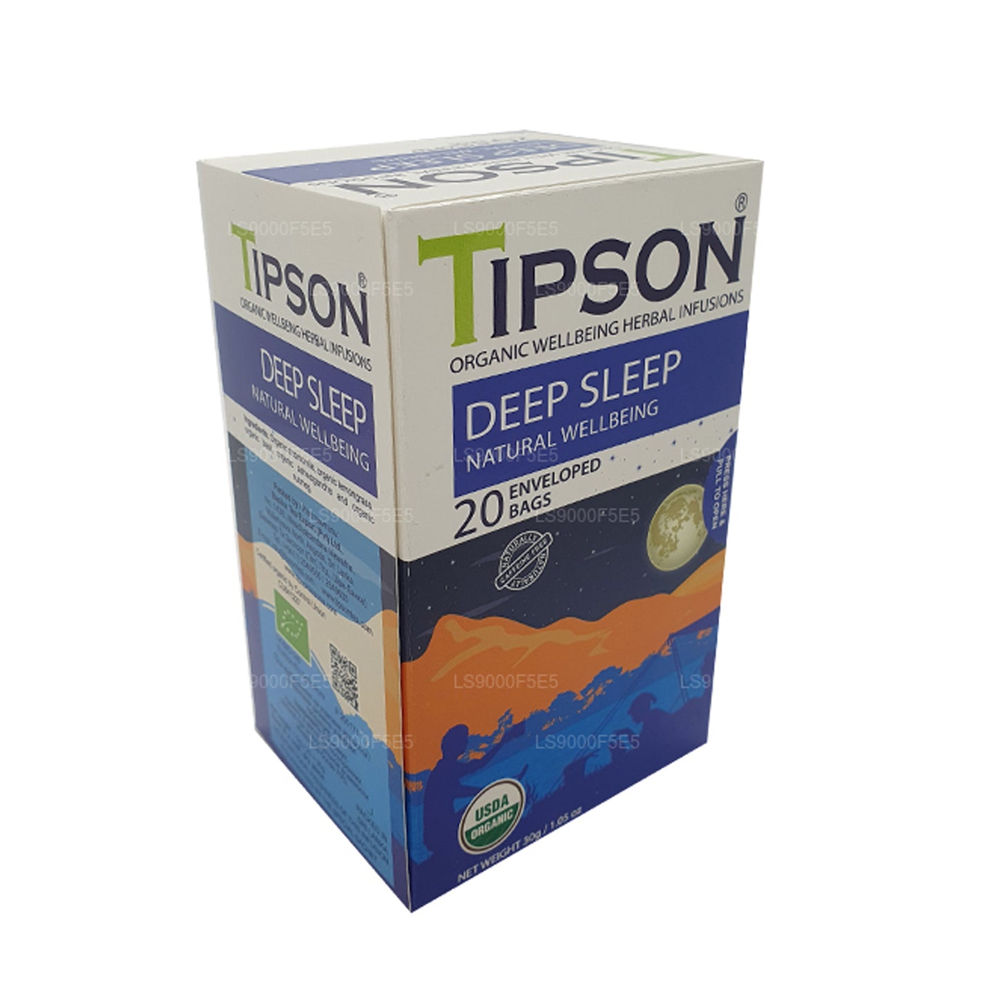 Tipson Organic Deep Sleep Natural Wellbeing Teebeutel (30 g), 20 umhüllte Teebeutel