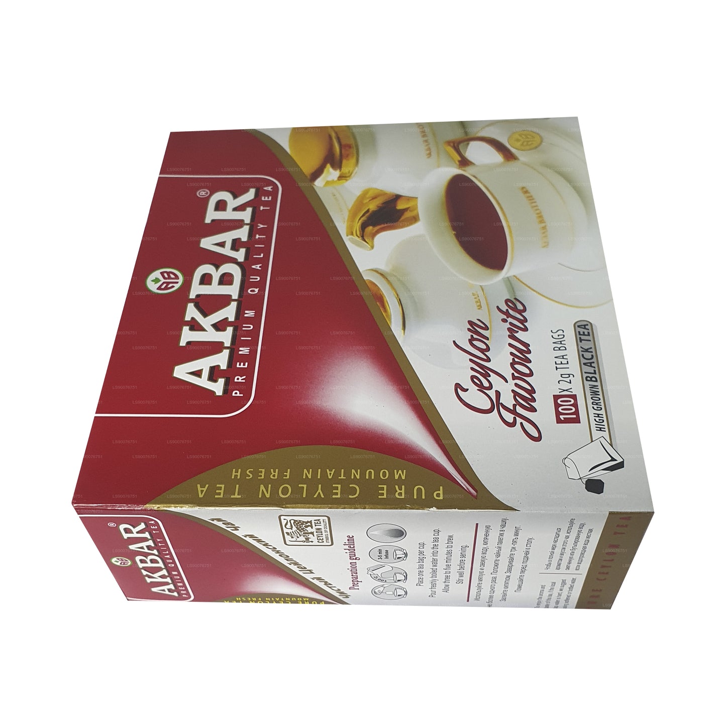 Akbar Ceylon Premium Reiner Schwarztee (200g) 100 Teebeutel