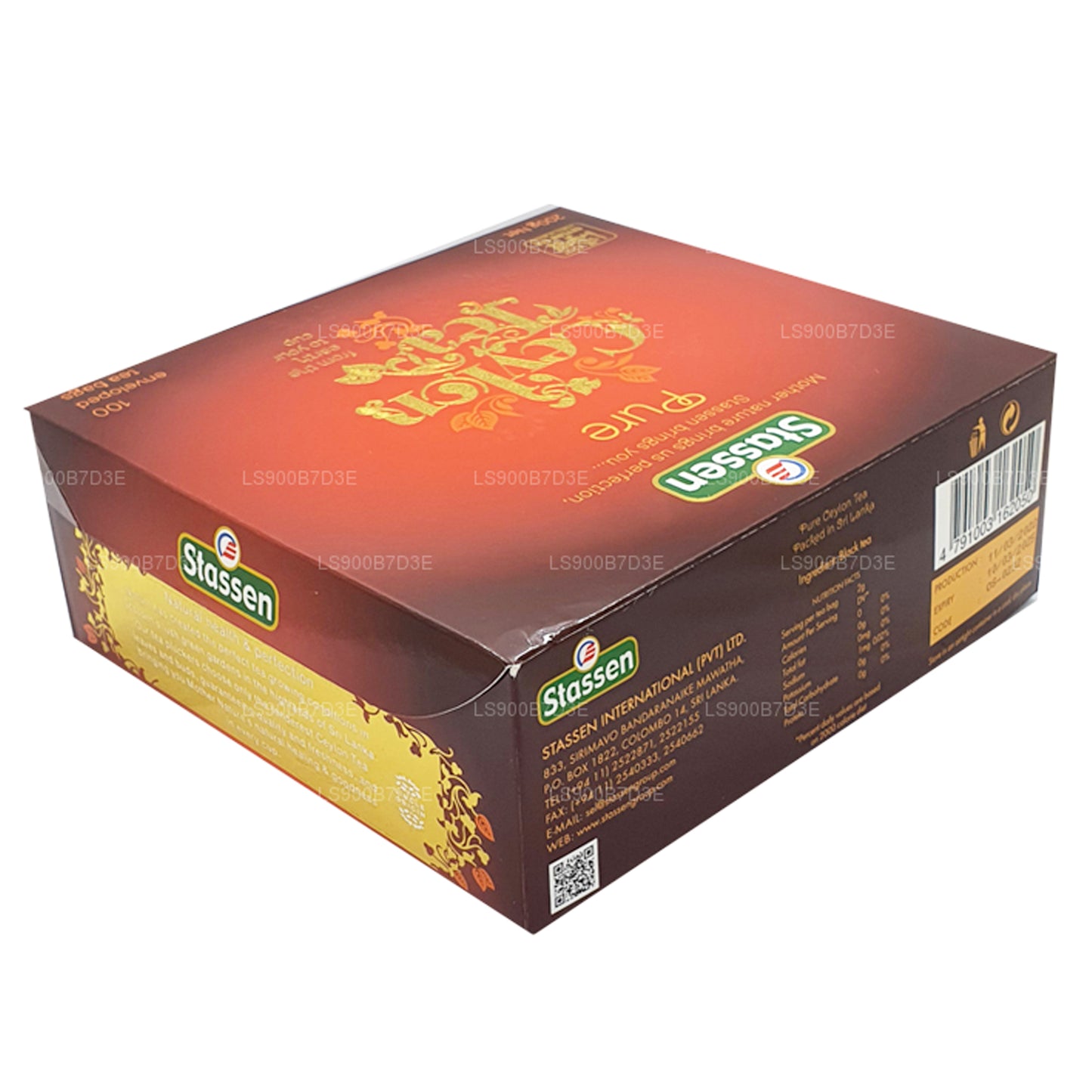 Stassen Pure Ceylon Schwarztee (200 g) 100 Teebeutel
