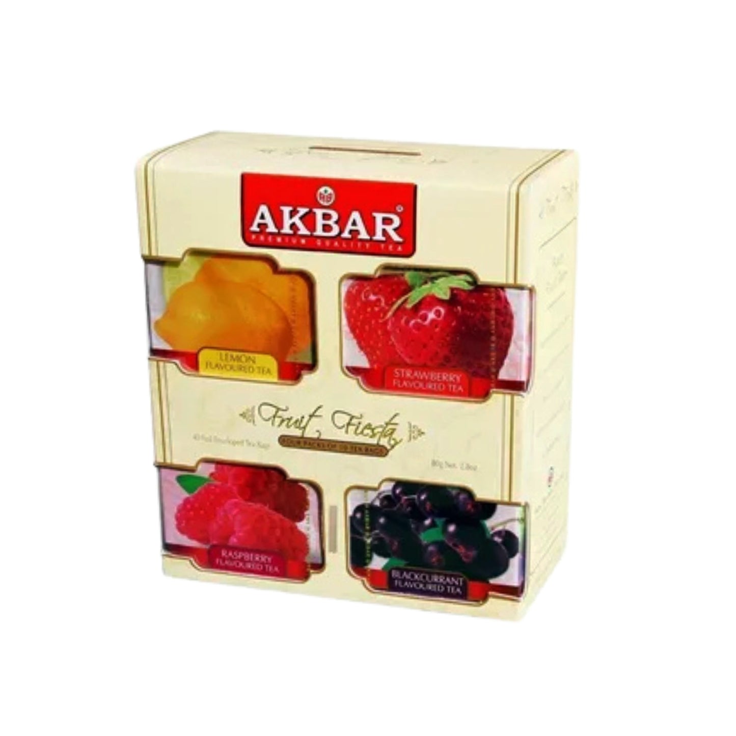 Akbar Ceylon-Schwarztee mit Himbeergeschmack, (40 g), 20 Teebeutel