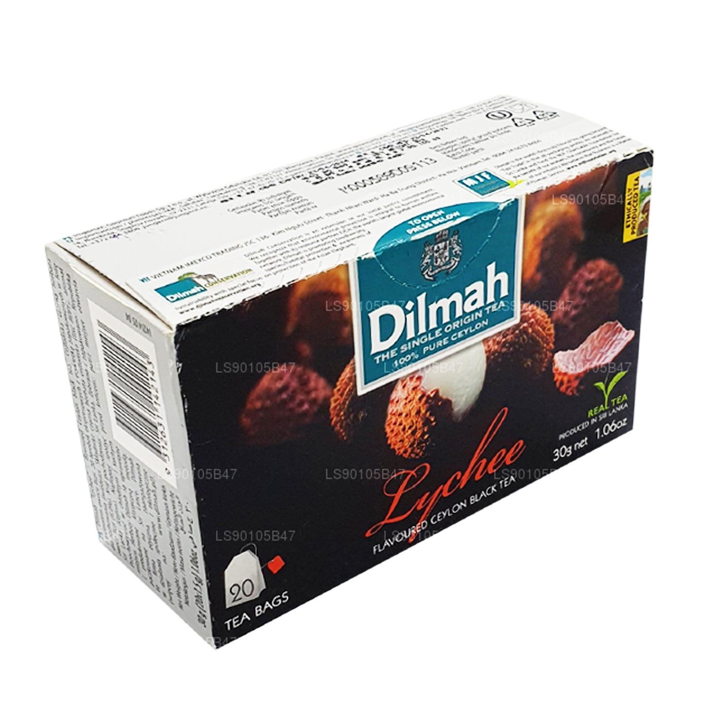 Schwarzer Tee mit Dilmah Lychee-Geschmack (30 g)