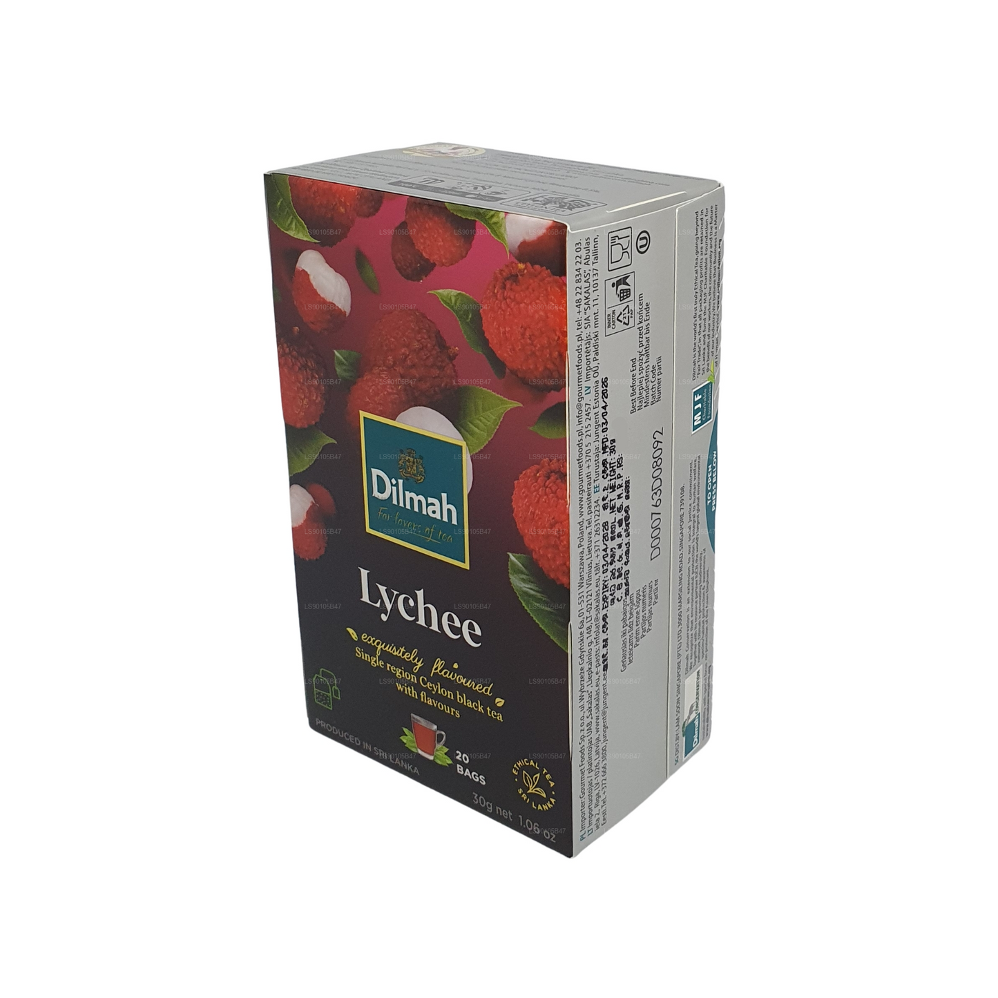 Schwarzer Tee mit Dilmah Lychee-Geschmack (30 g)