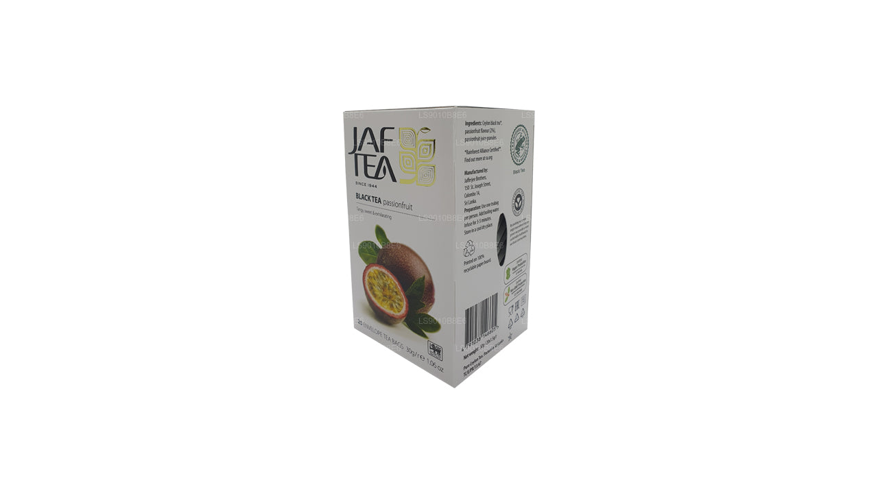 Jaf Tea Pure Fruits Collection Teebeutel aus Folie, Schwarztee, Passionsfrucht, 30 g