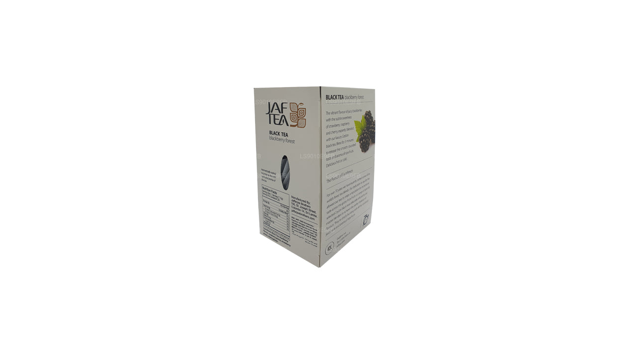 Jaf Tea Pure Fruits Collection Teebeutel aus Folie mit schwarzen Teeblättern, Brombeere, Wald, 30 g