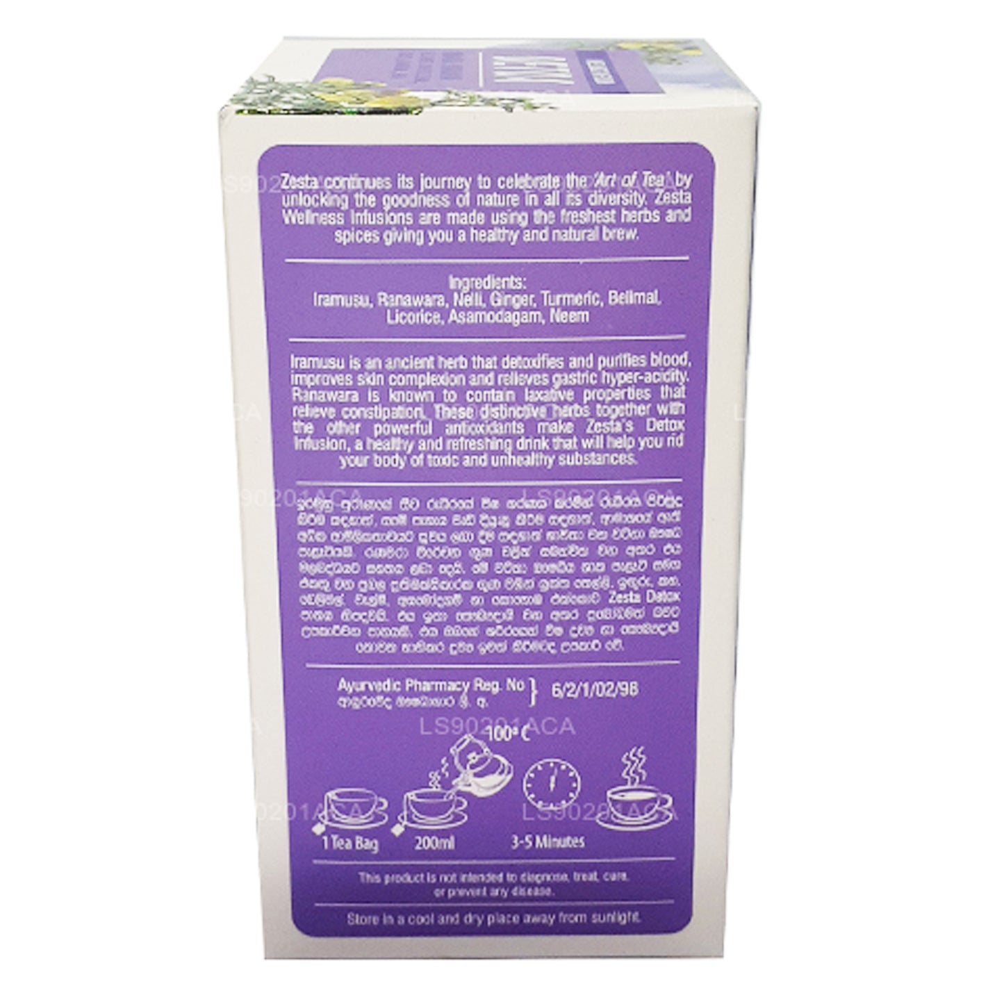 Zesta Detox Iramusu, Ranawara (40 g) 20 Teebeutel