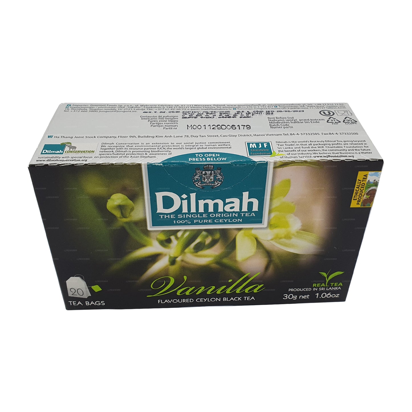 Dilmah Tee mit Vanillegeschmack (40 g) 20 Teebeutel