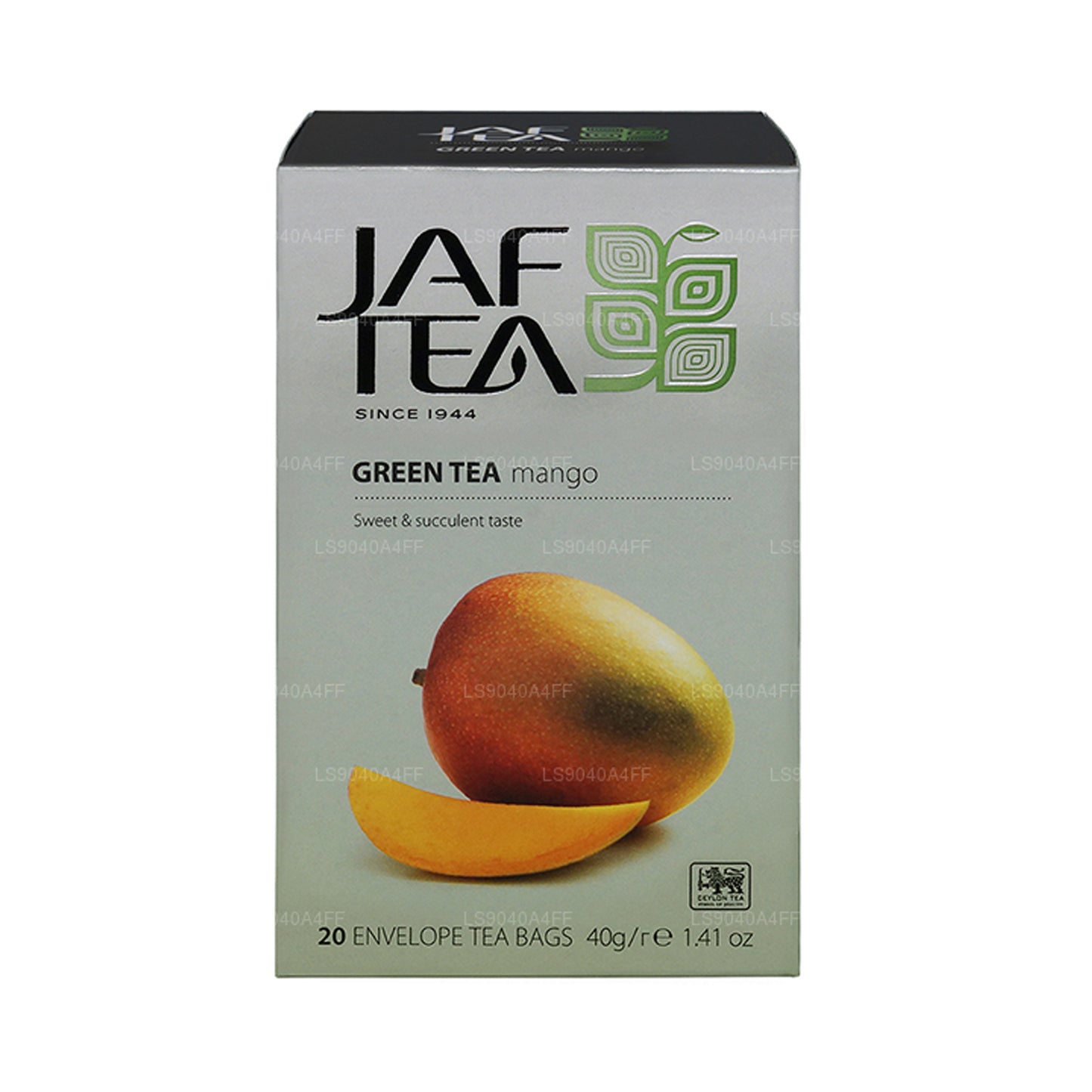 Jaf Tea Pure Green Collection Teebeutel aus Grüntee-Mango-Folie, 40 g