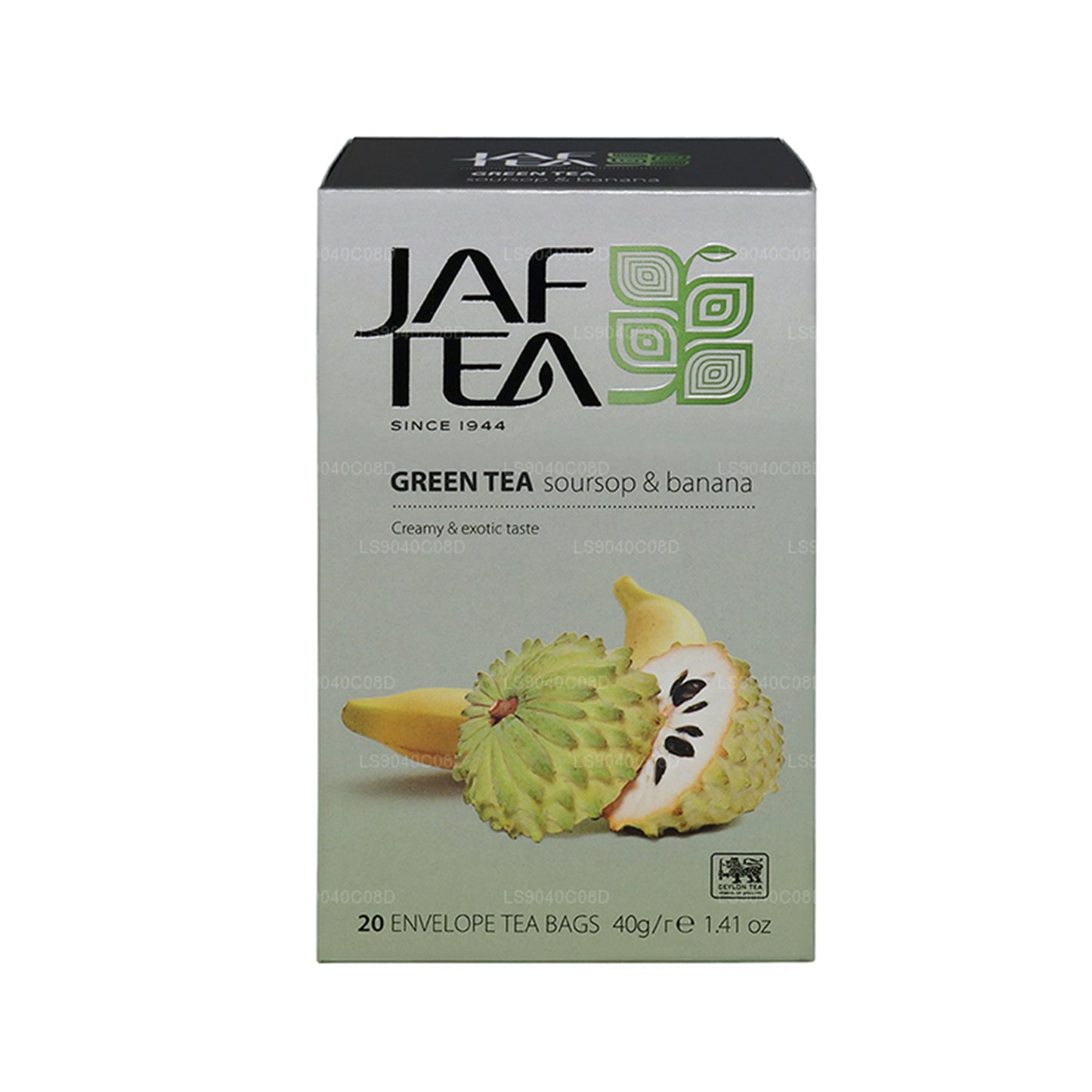 Jaf Tea Pure Green Collection Grüntee Soursop & Banane (40 g) 20 Teebeutel